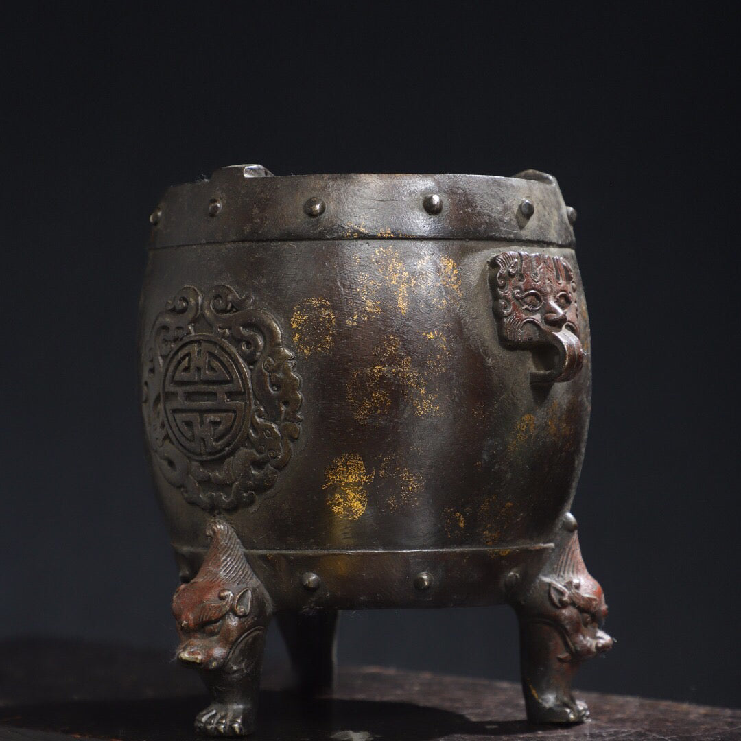 Chinese Antique Fu Charcoal Stove