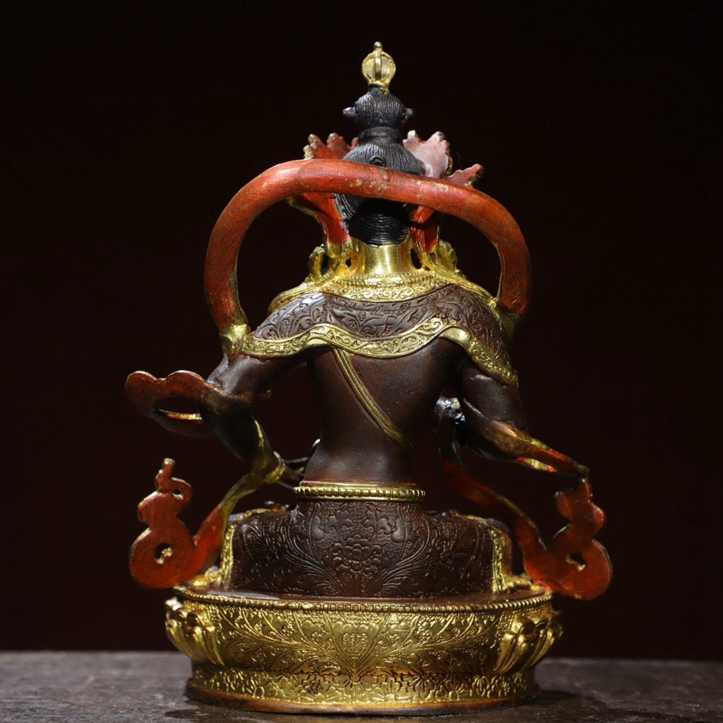 Bronze painted Buddha statue of Sutra Vajra