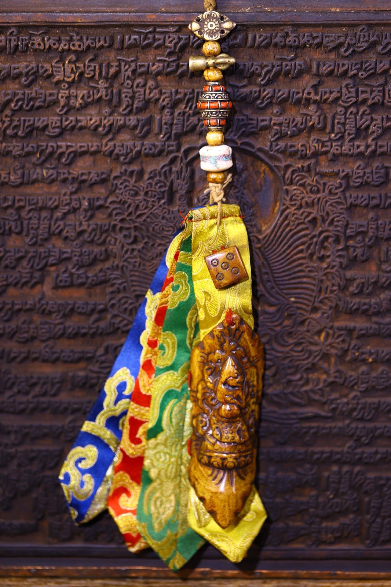 Handmade sewn and carved gabalah fabric pieces