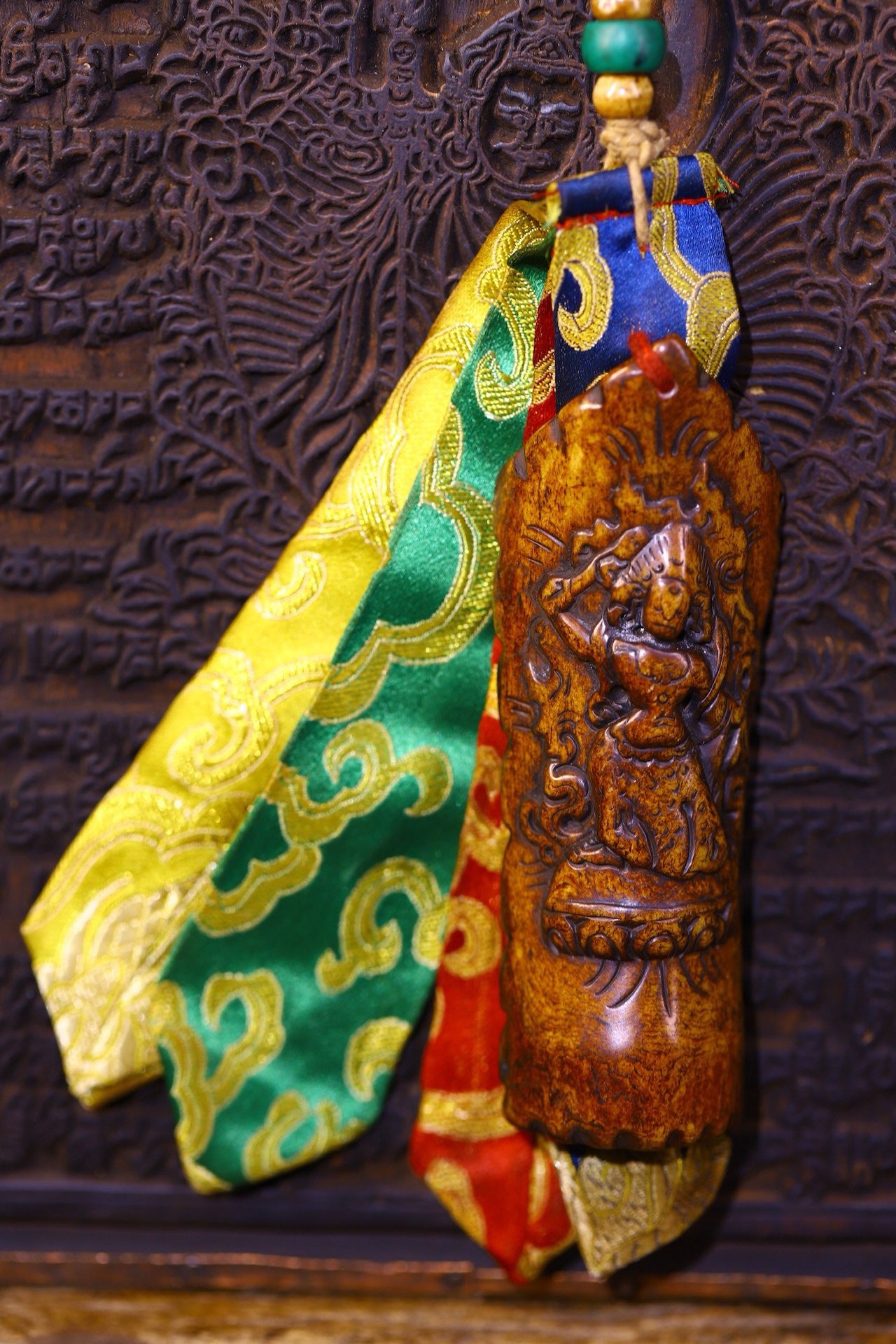 Handmade sewn and carved gabalah fabric pieces