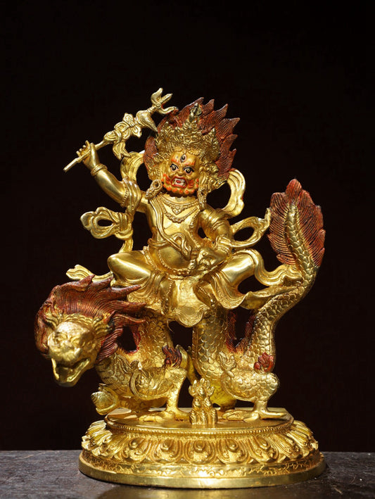 Bronze painted Vajra Buddha statue