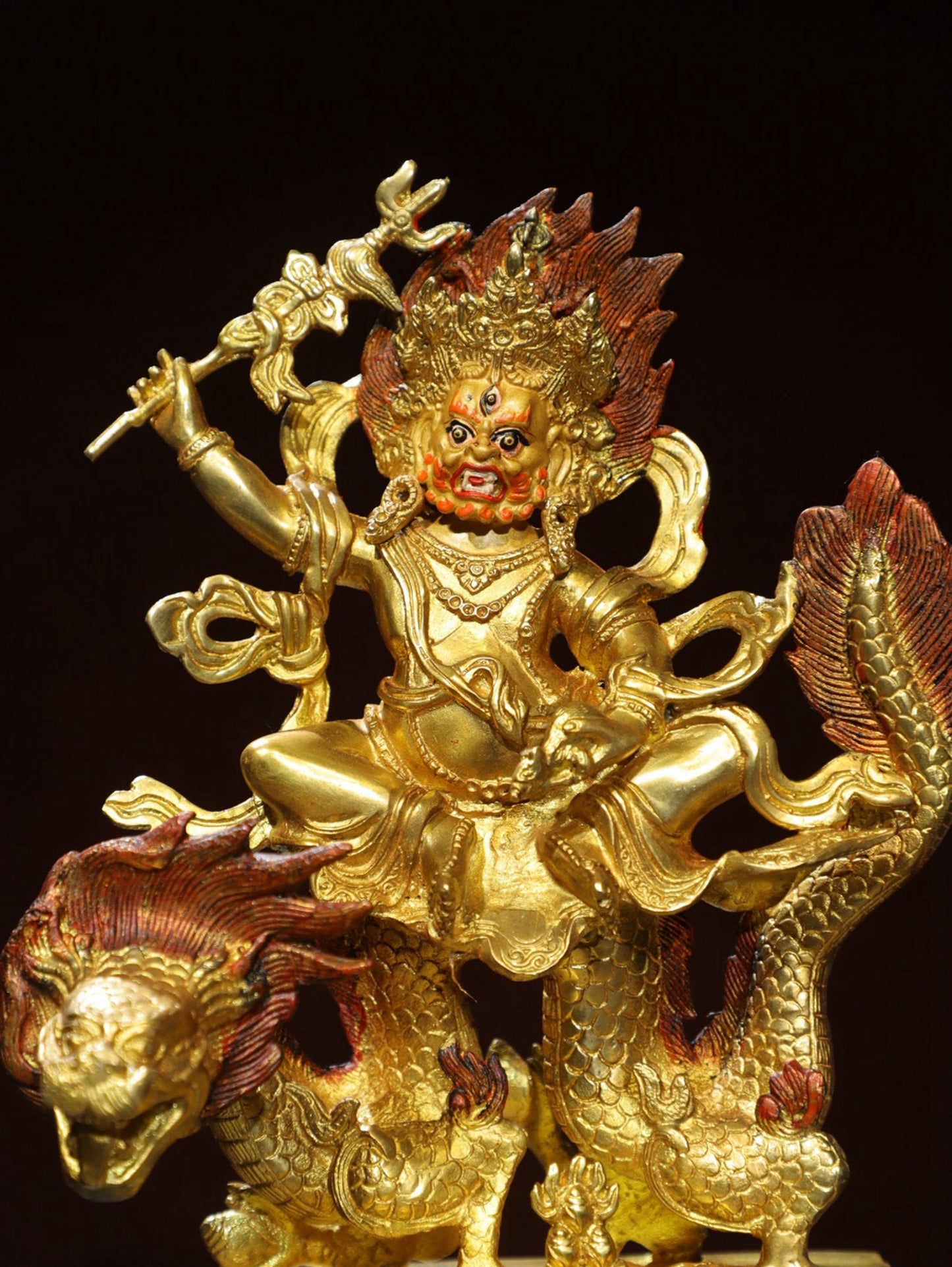 Bronze painted Vajra Buddha statue