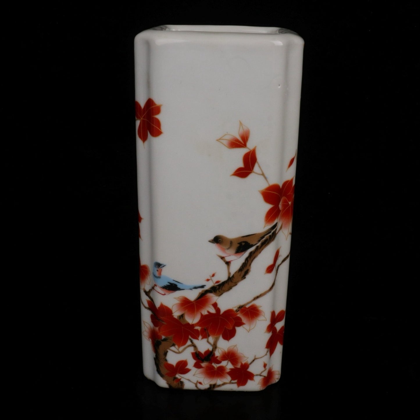Pink red leaf bird pattern square small hat tube