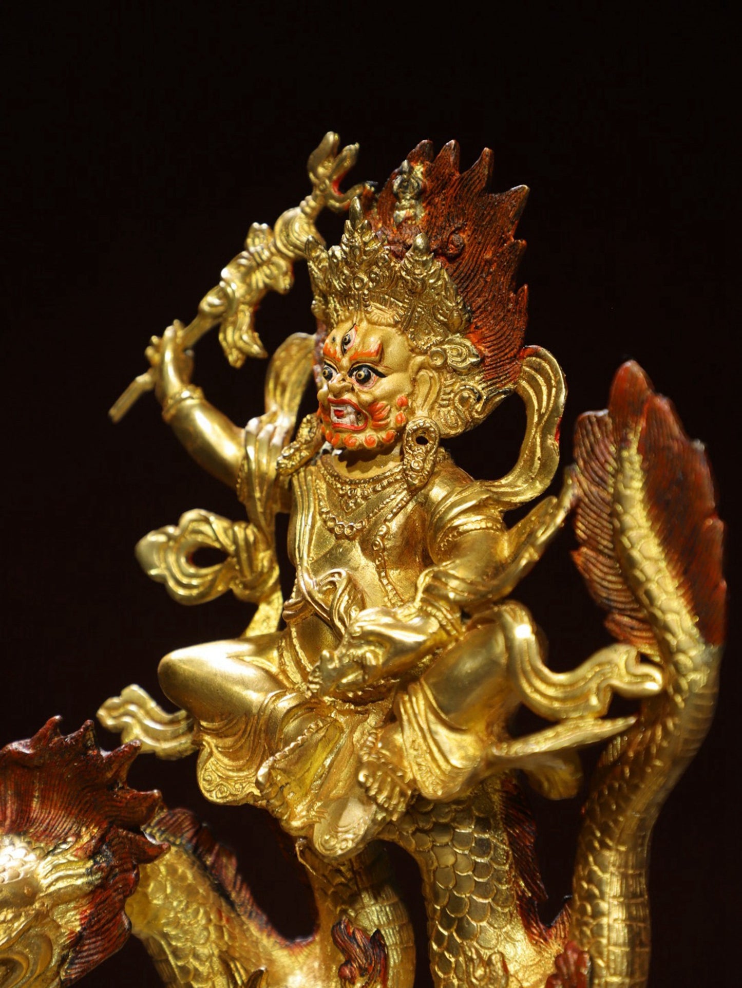 Bronze painted Vajra Buddha statue