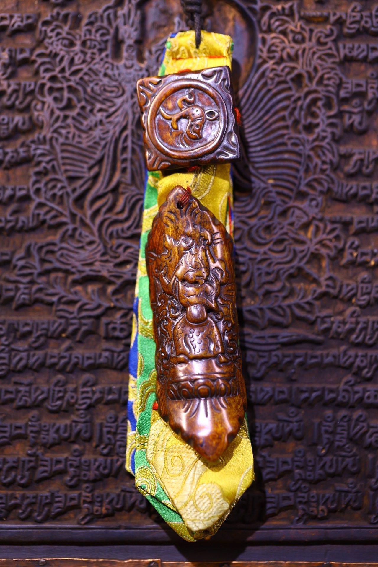 Handmade sewn and carved gabalah fabric pieces
