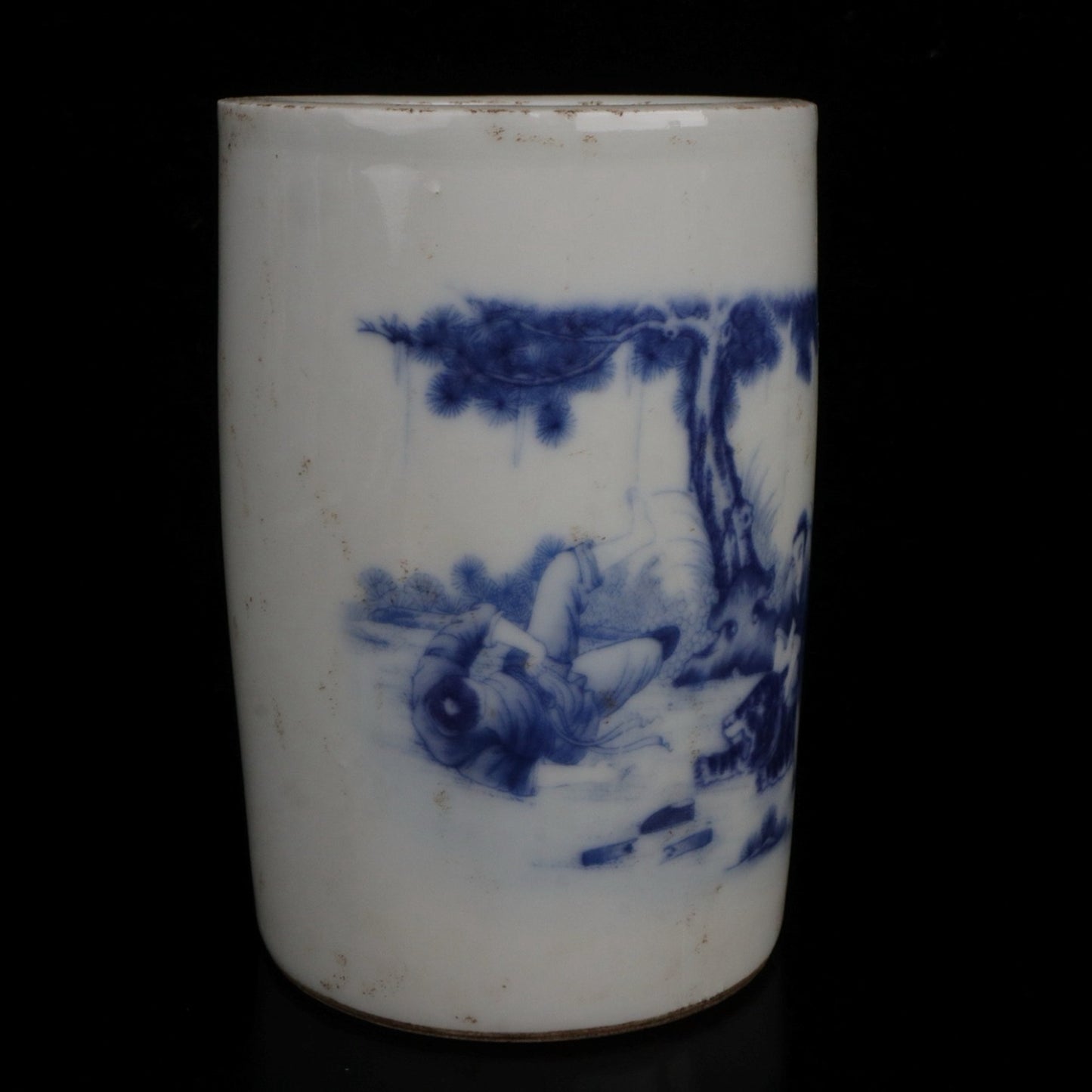 Golden Melon Wusong Tiger Beating Pattern Pen Holder
