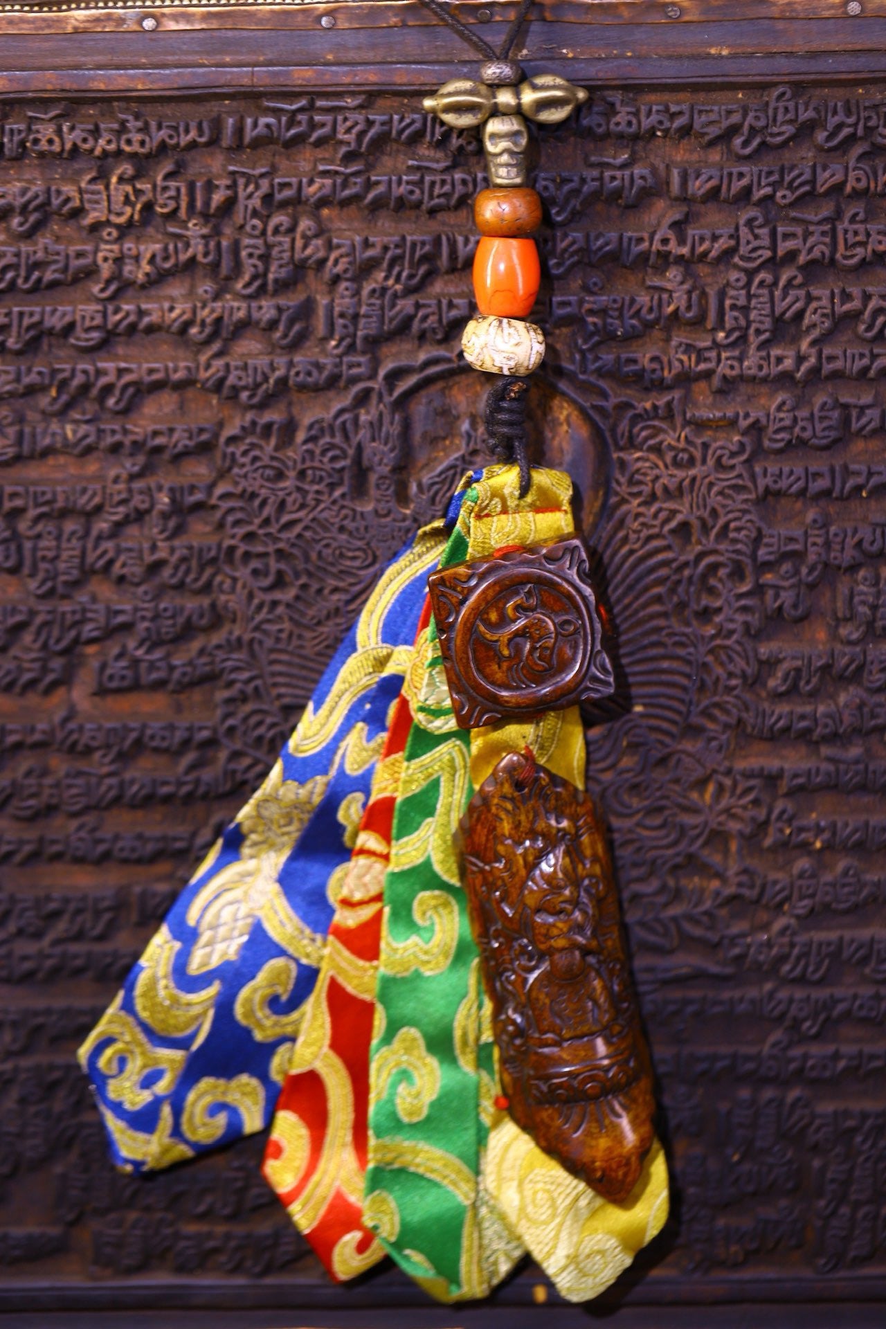 Handmade sewn and carved gabalah fabric pieces