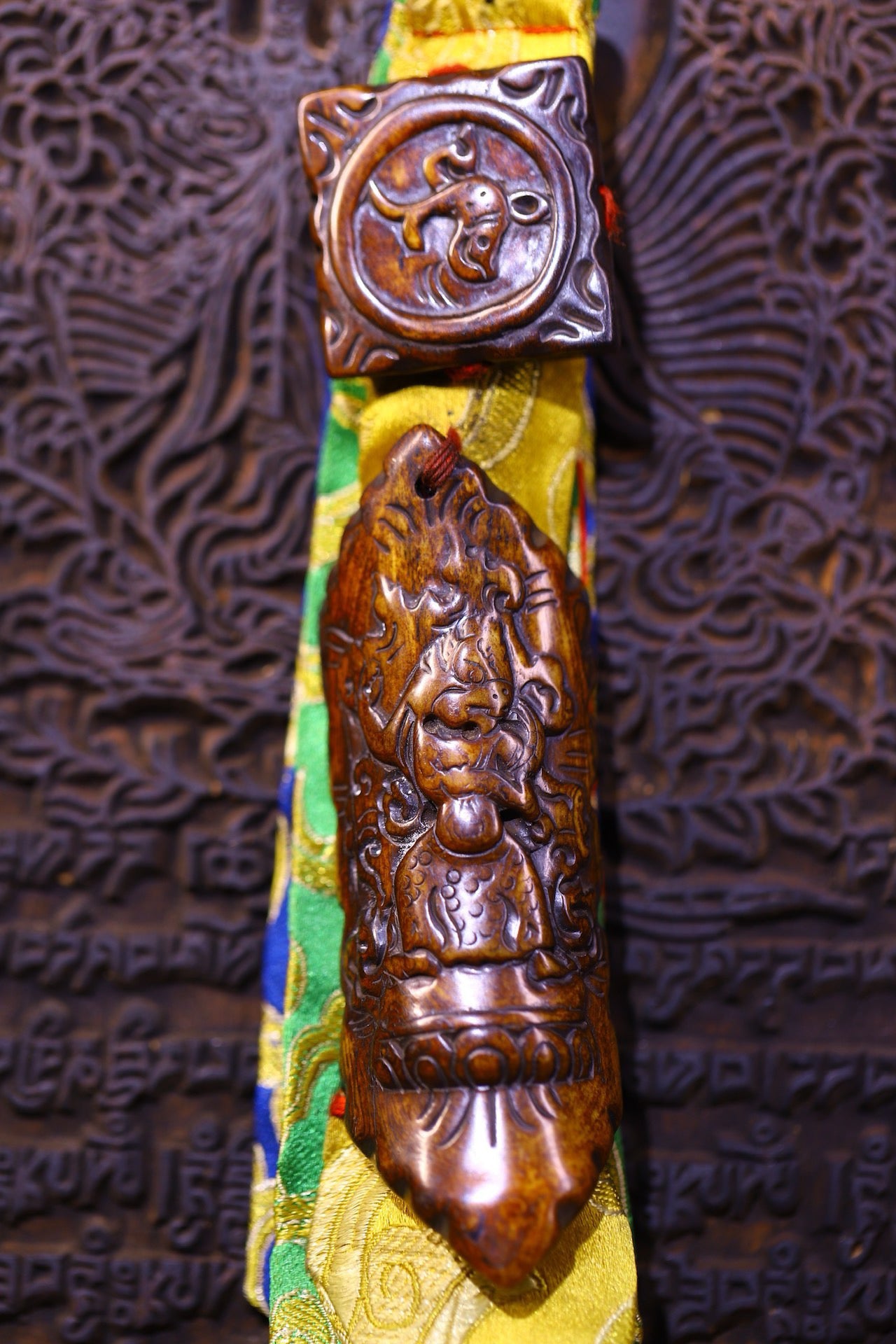 Handmade sewn and carved gabalah fabric pieces