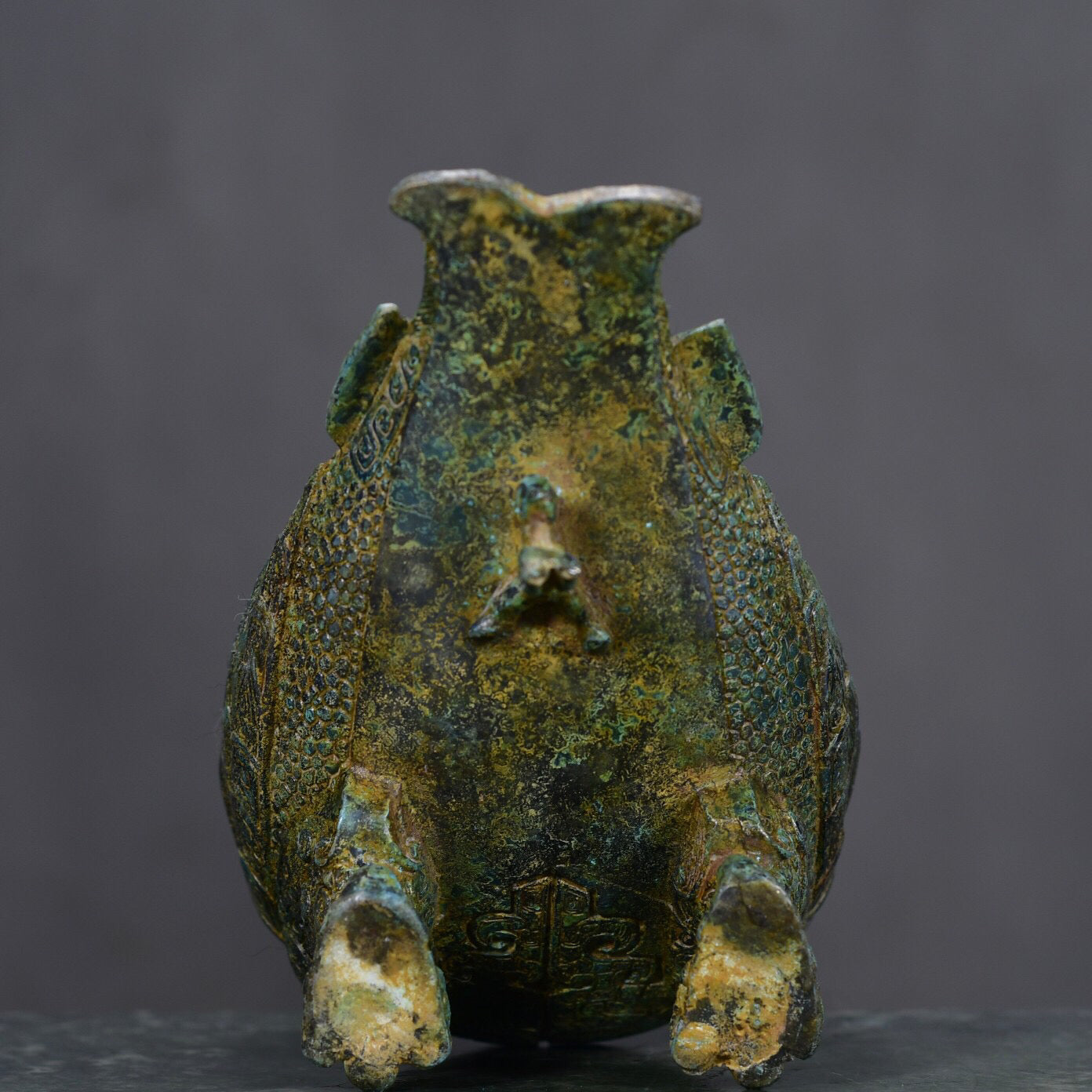 Chinese antique bronze bird statue