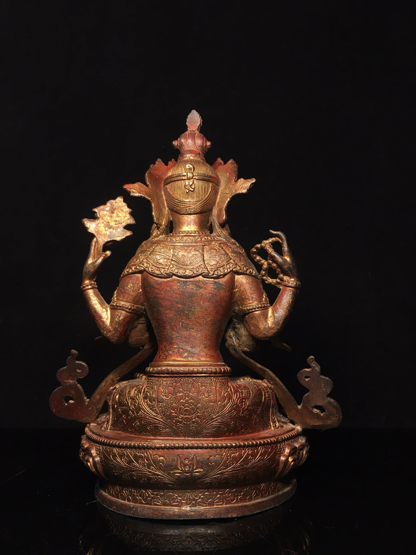 Chinese antique pure copper Bodhisattva statue