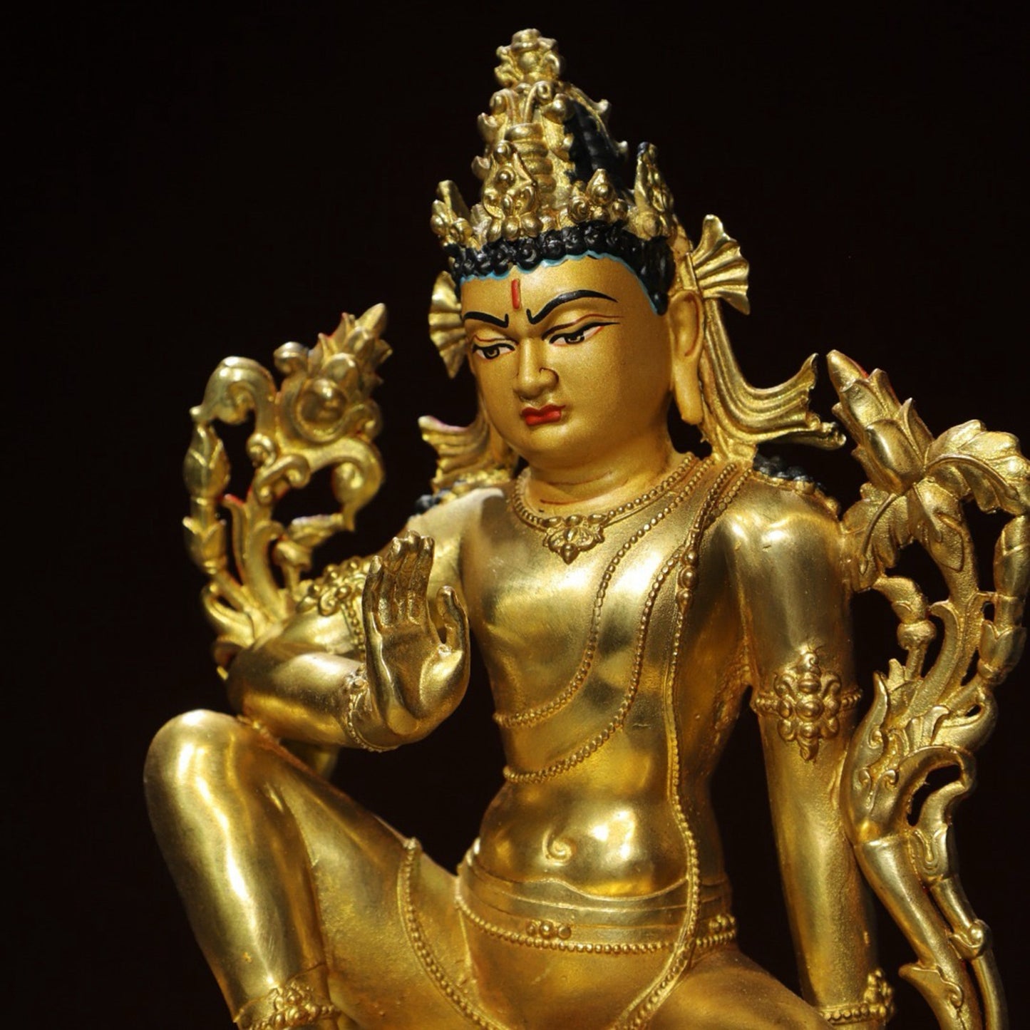 Bronze painted Tara Buddha statue