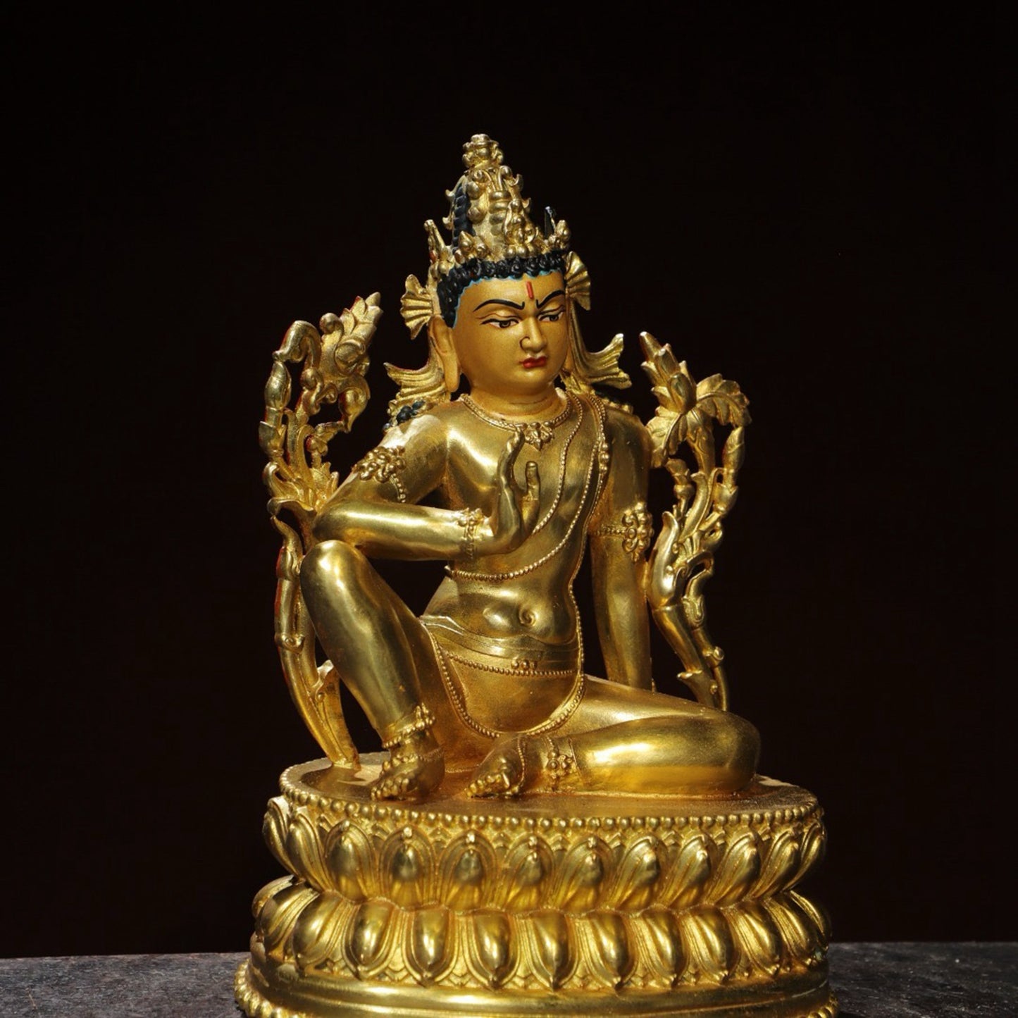 Bronze painted Tara Buddha statue