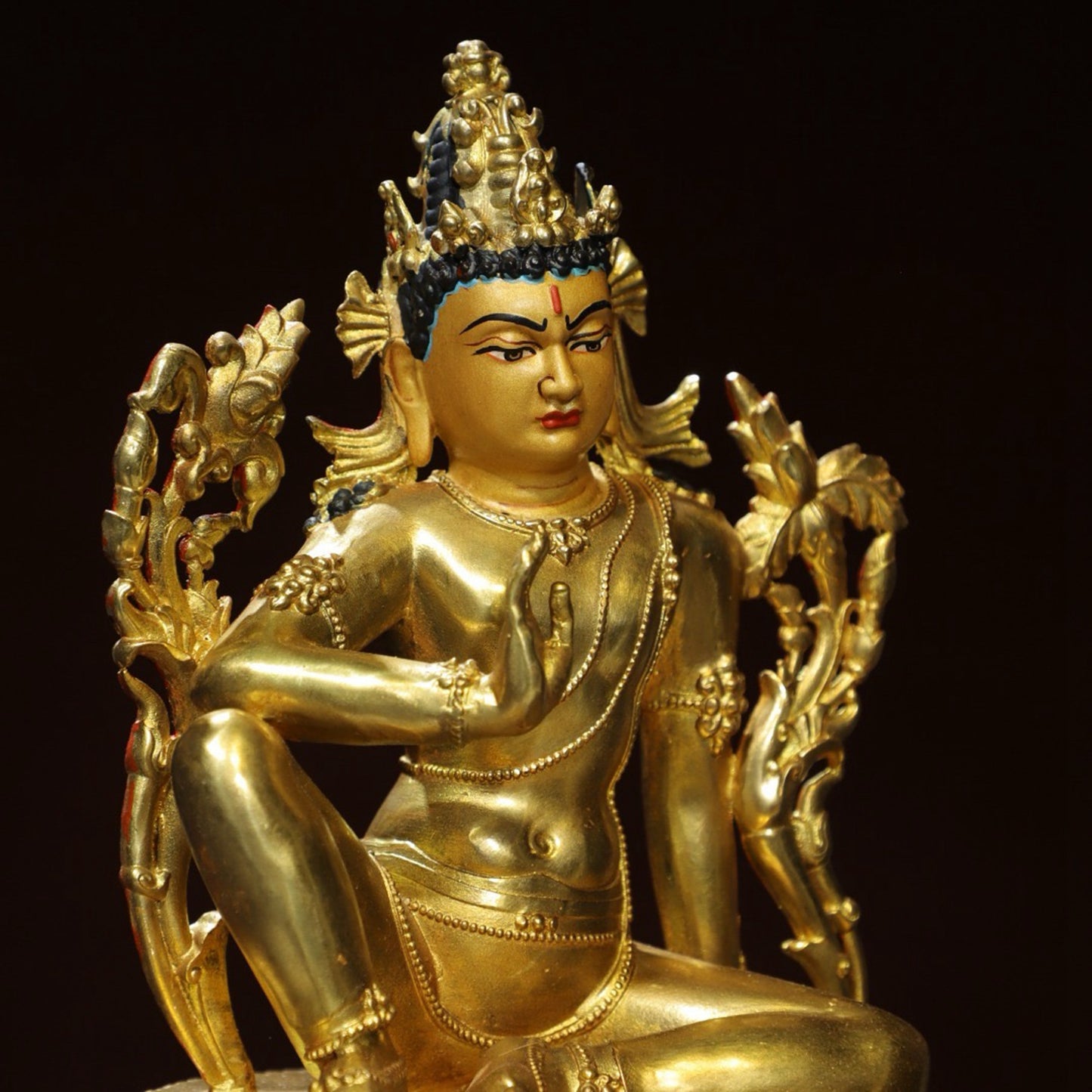 Bronze painted Tara Buddha statue