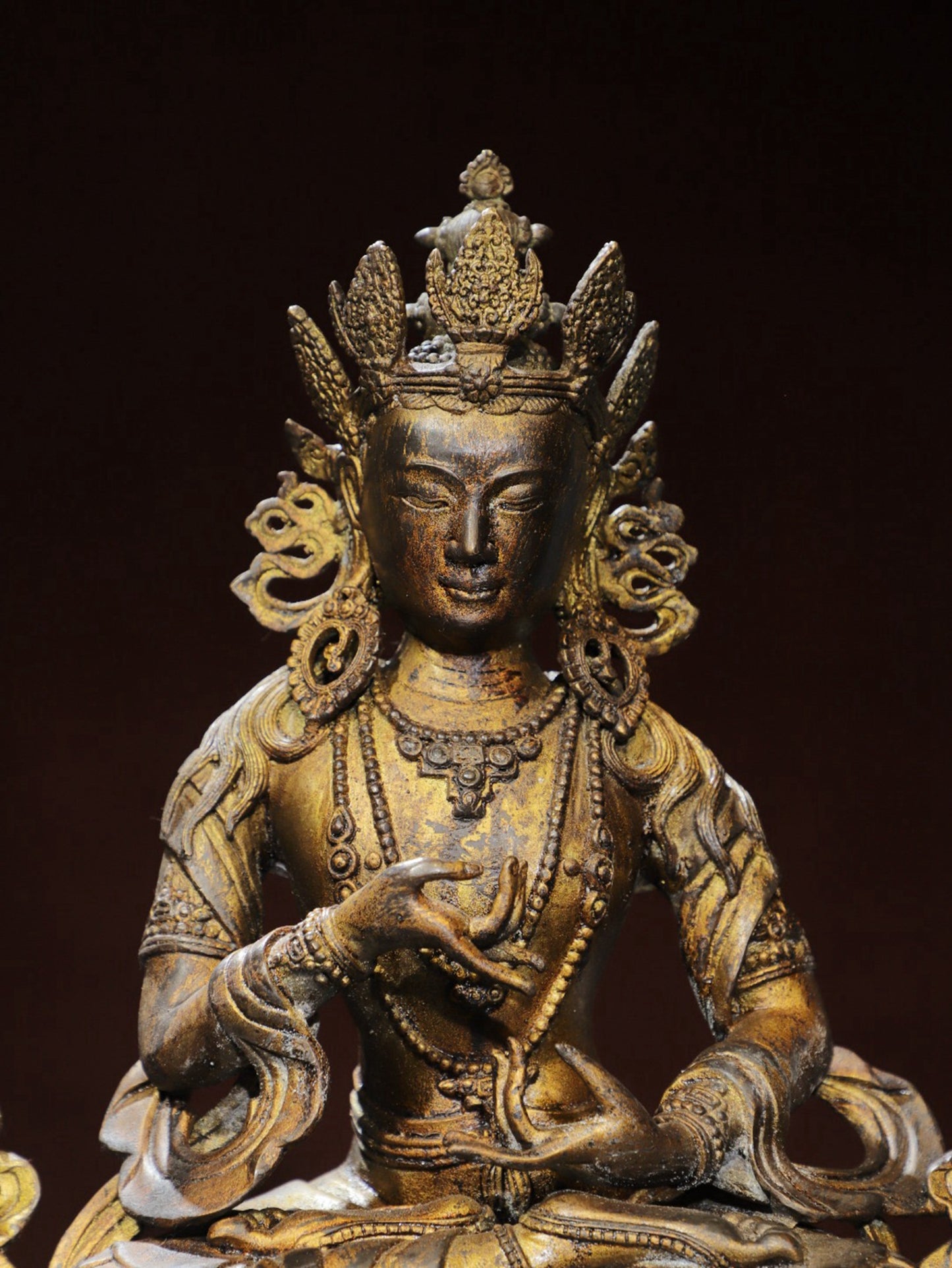 Copper mud gold [Tara] Buddha statue
