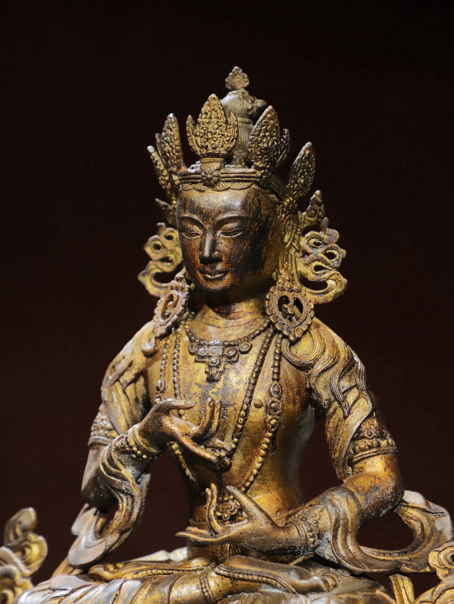 Copper mud gold [Tara] Buddha statue