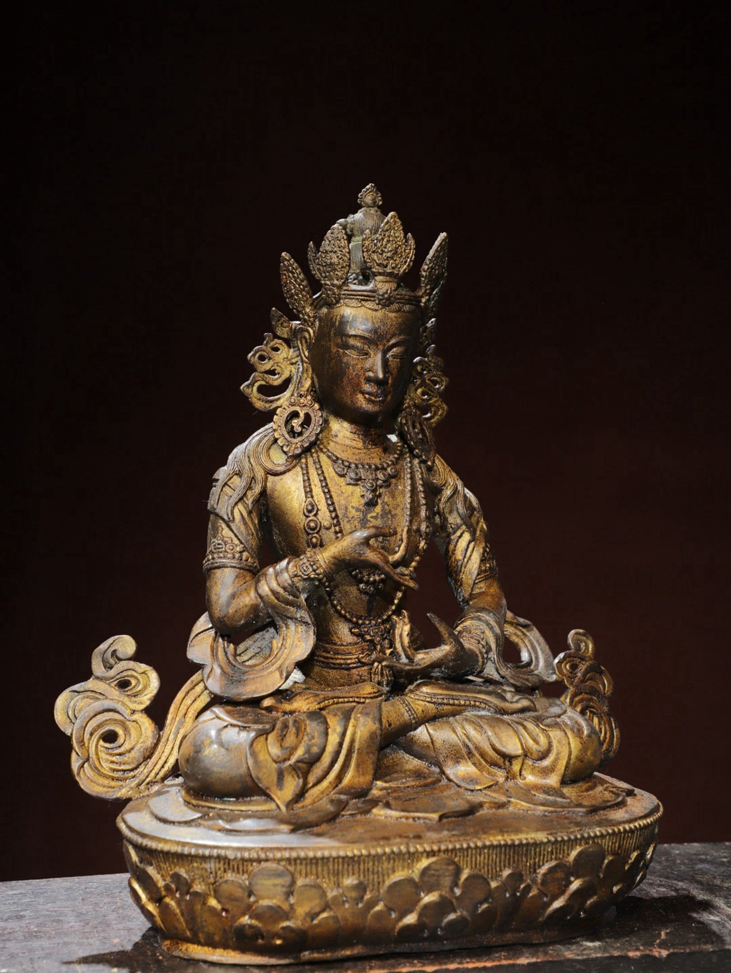 Copper mud gold [Tara] Buddha statue