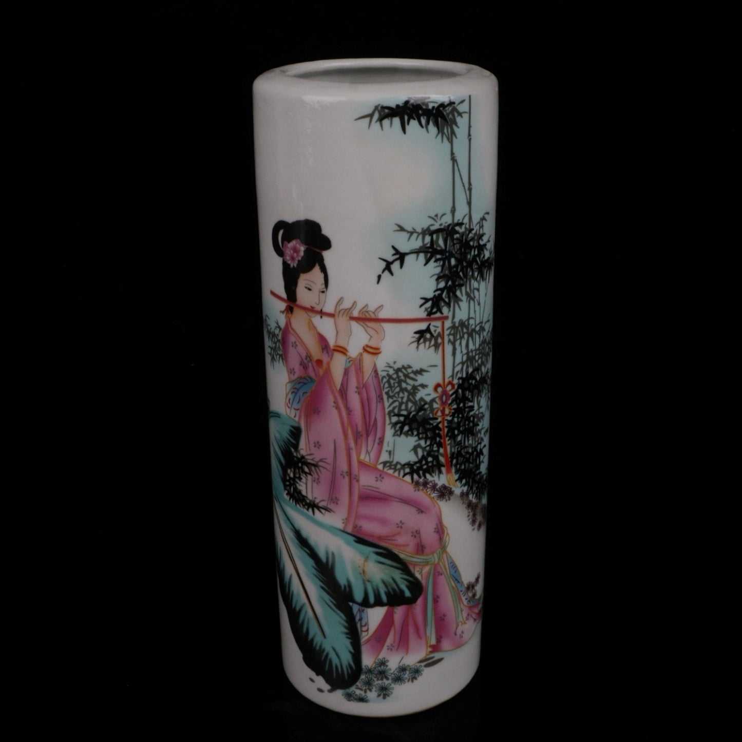 Pink Talent and Beauty Pattern Round Pen Holder