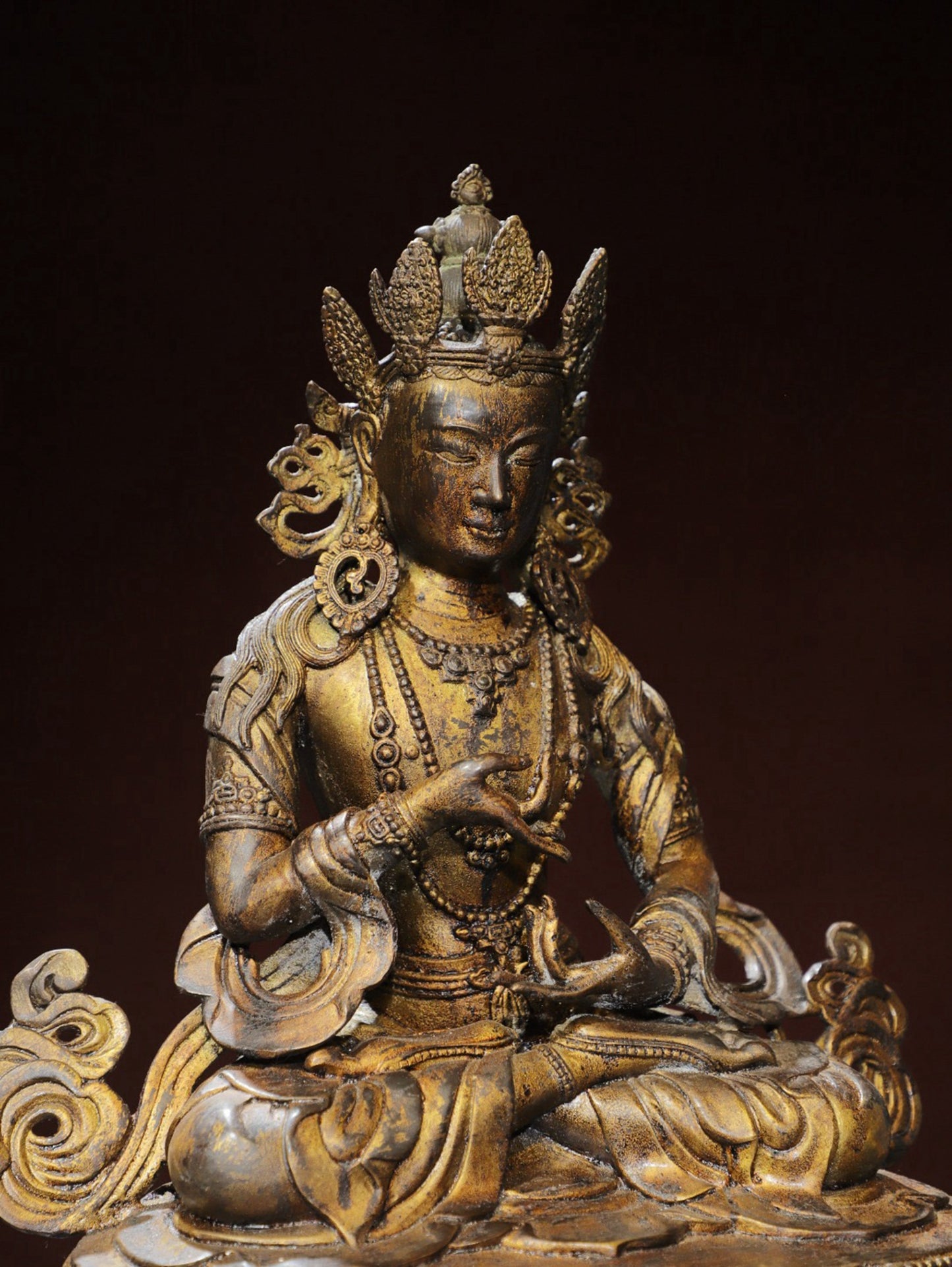 Copper mud gold [Tara] Buddha statue