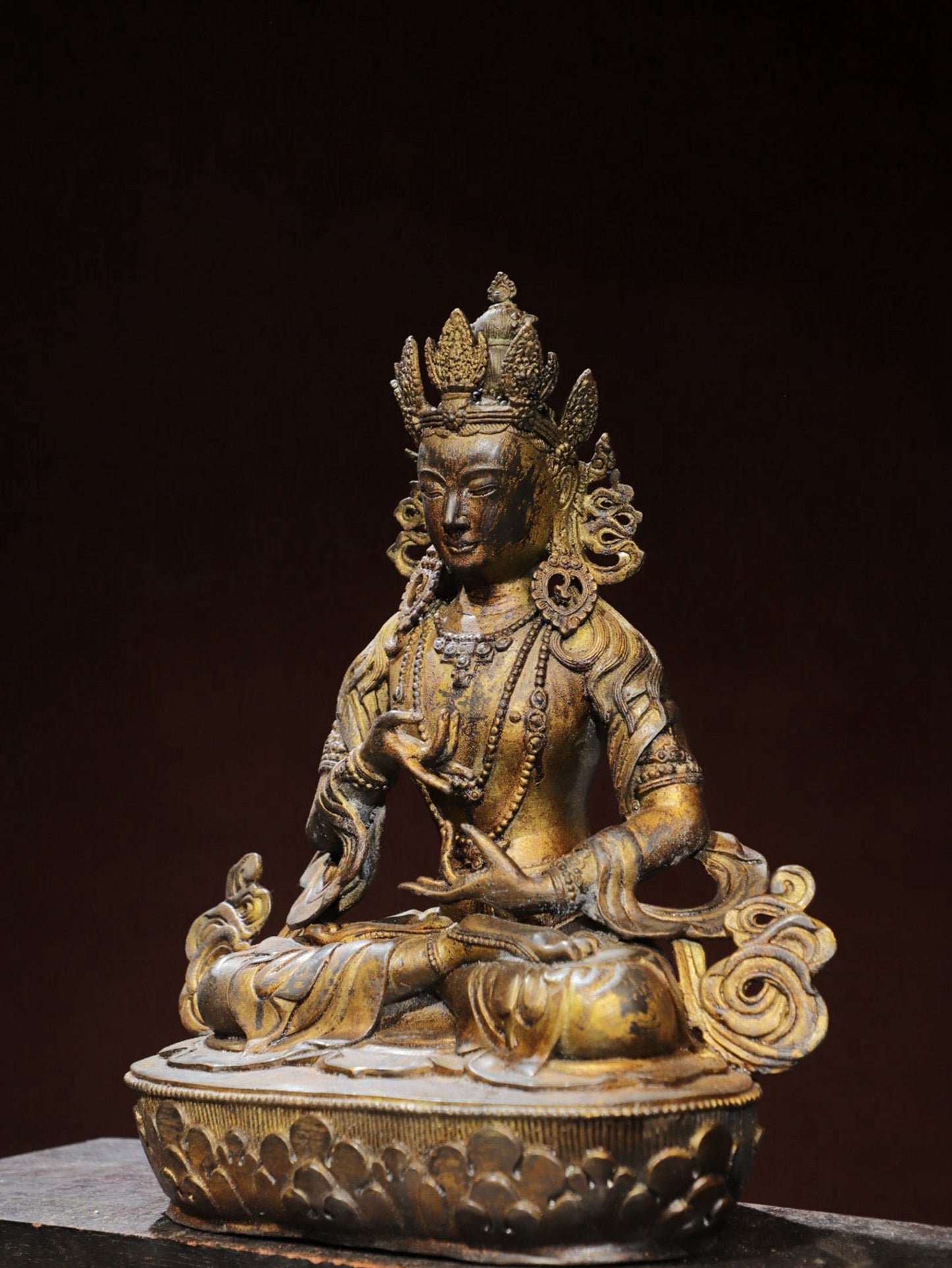 Copper mud gold [Tara] Buddha statue
