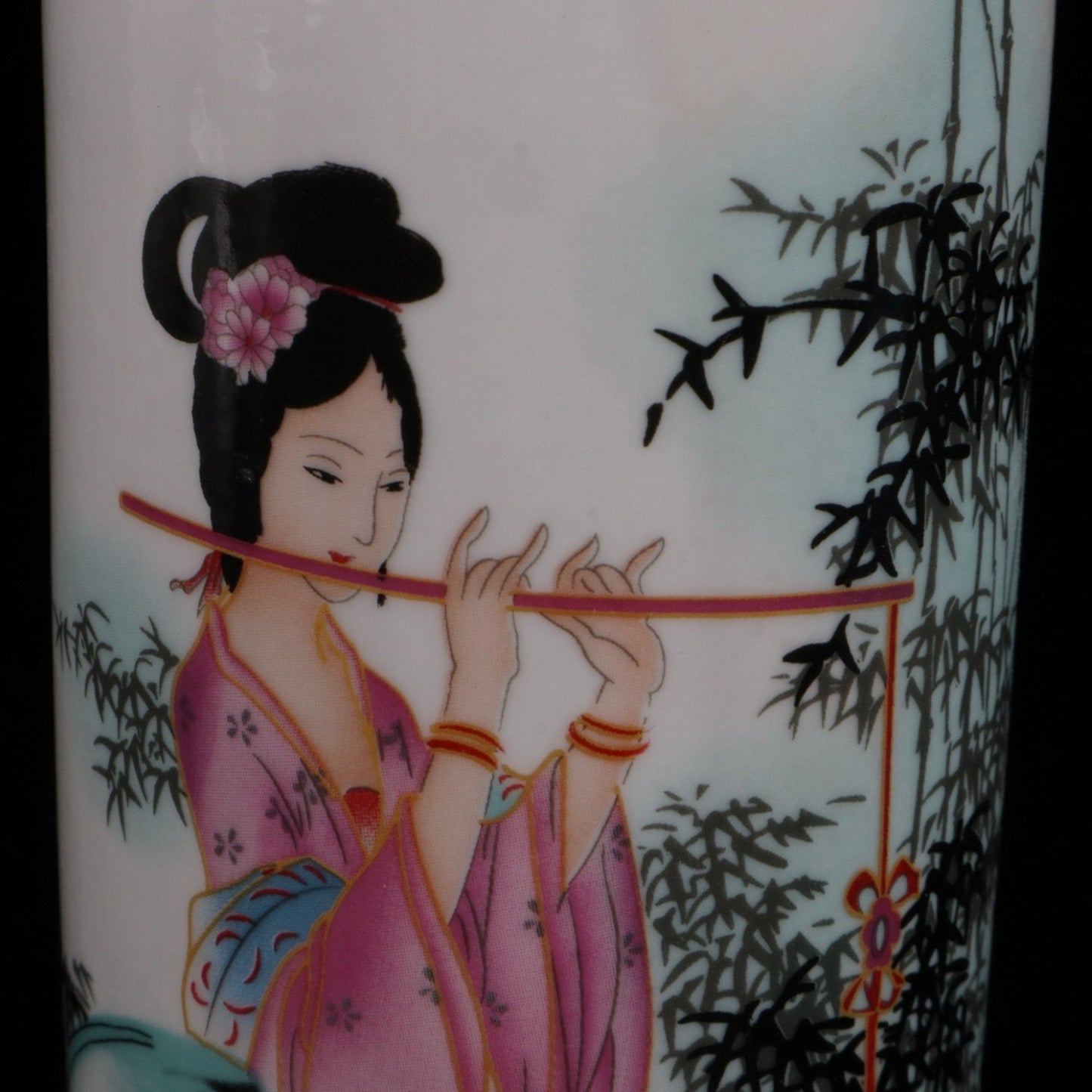 Pink Talent and Beauty Pattern Round Pen Holder