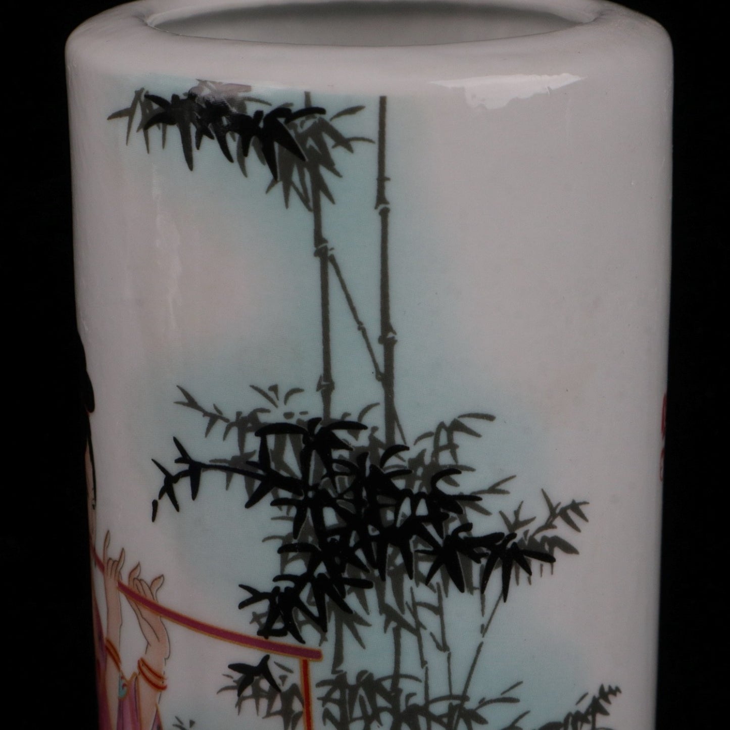 Pink Talent and Beauty Pattern Round Pen Holder