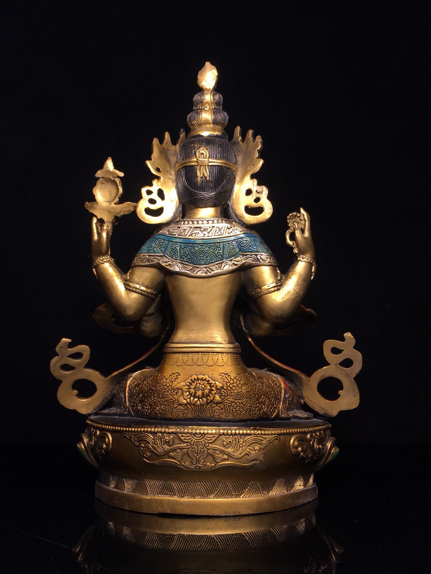 Chinese antique pure copper Bodhisattva statue