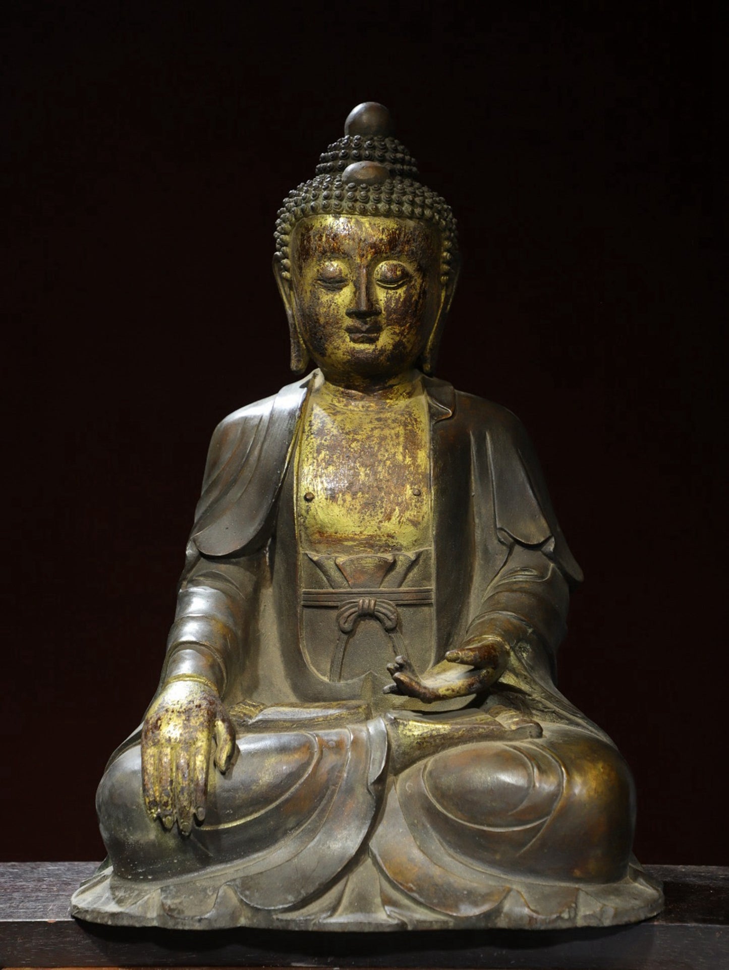 Purple Copper Tuo Jin Buddha Statue of Shakyamuni Buddha