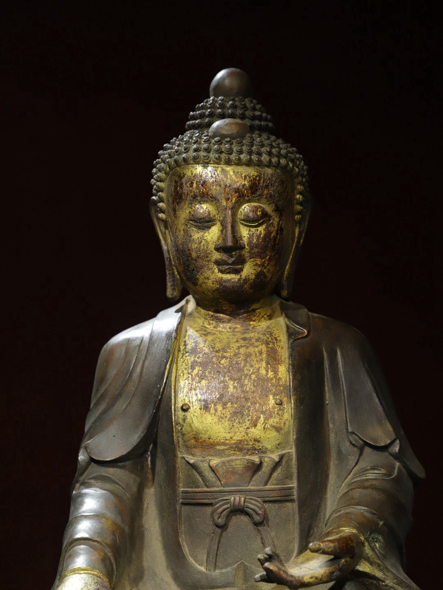 Purple Copper Tuo Jin Buddha Statue of Shakyamuni Buddha