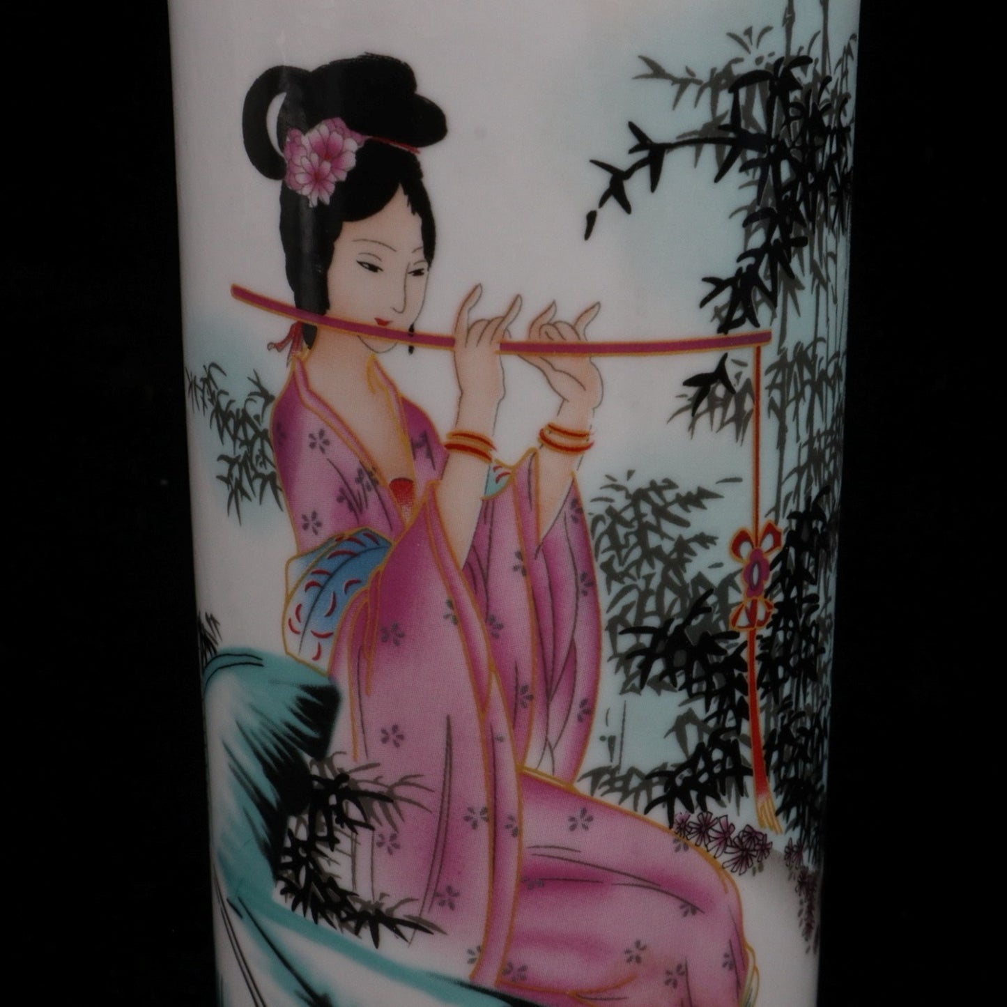 Pink Talent and Beauty Pattern Round Pen Holder