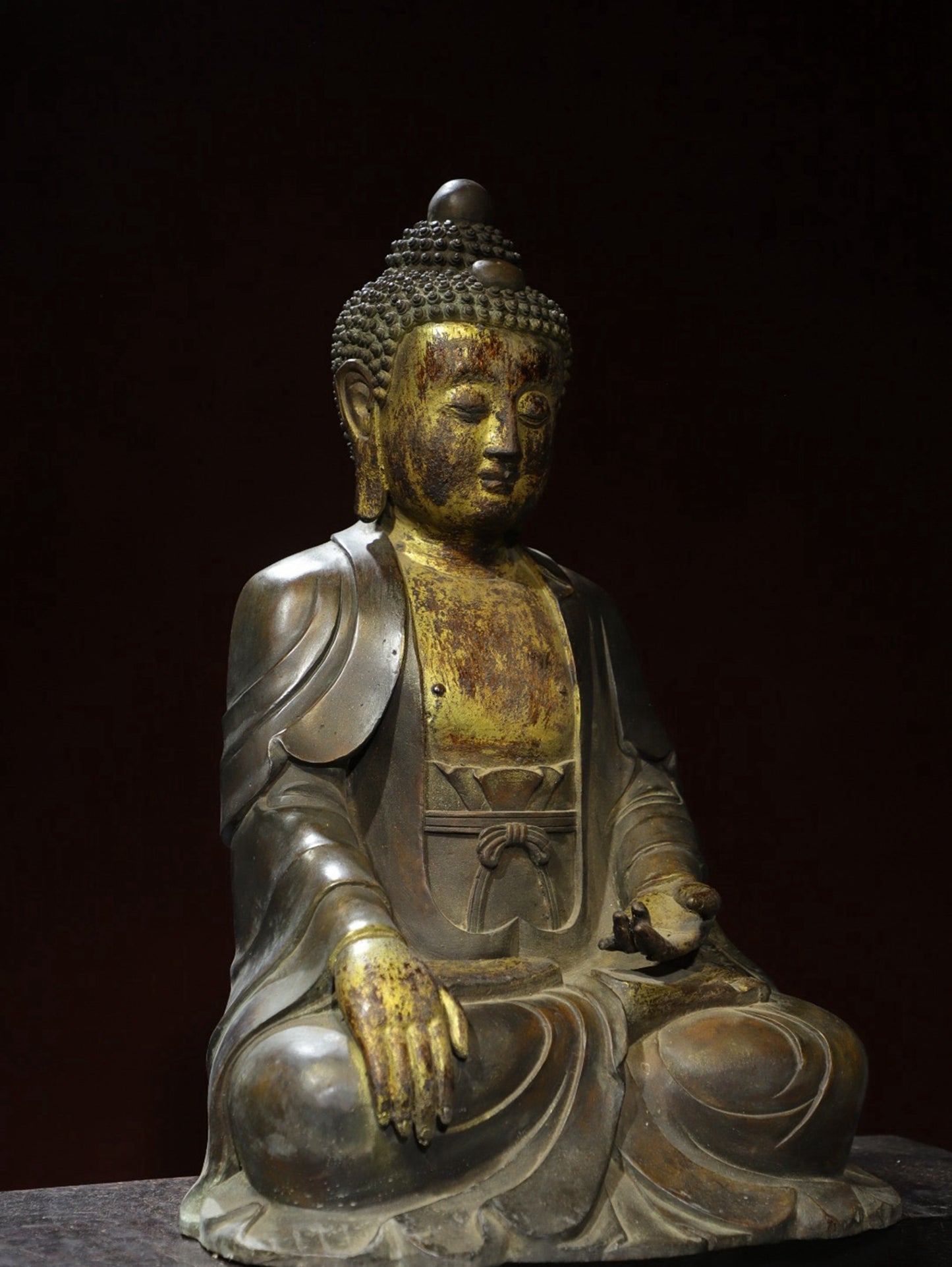 Purple Copper Tuo Jin Buddha Statue of Shakyamuni Buddha