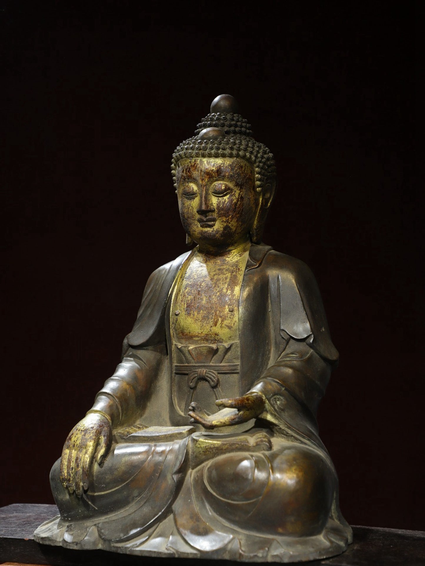 Purple Copper Tuo Jin Buddha Statue of Shakyamuni Buddha