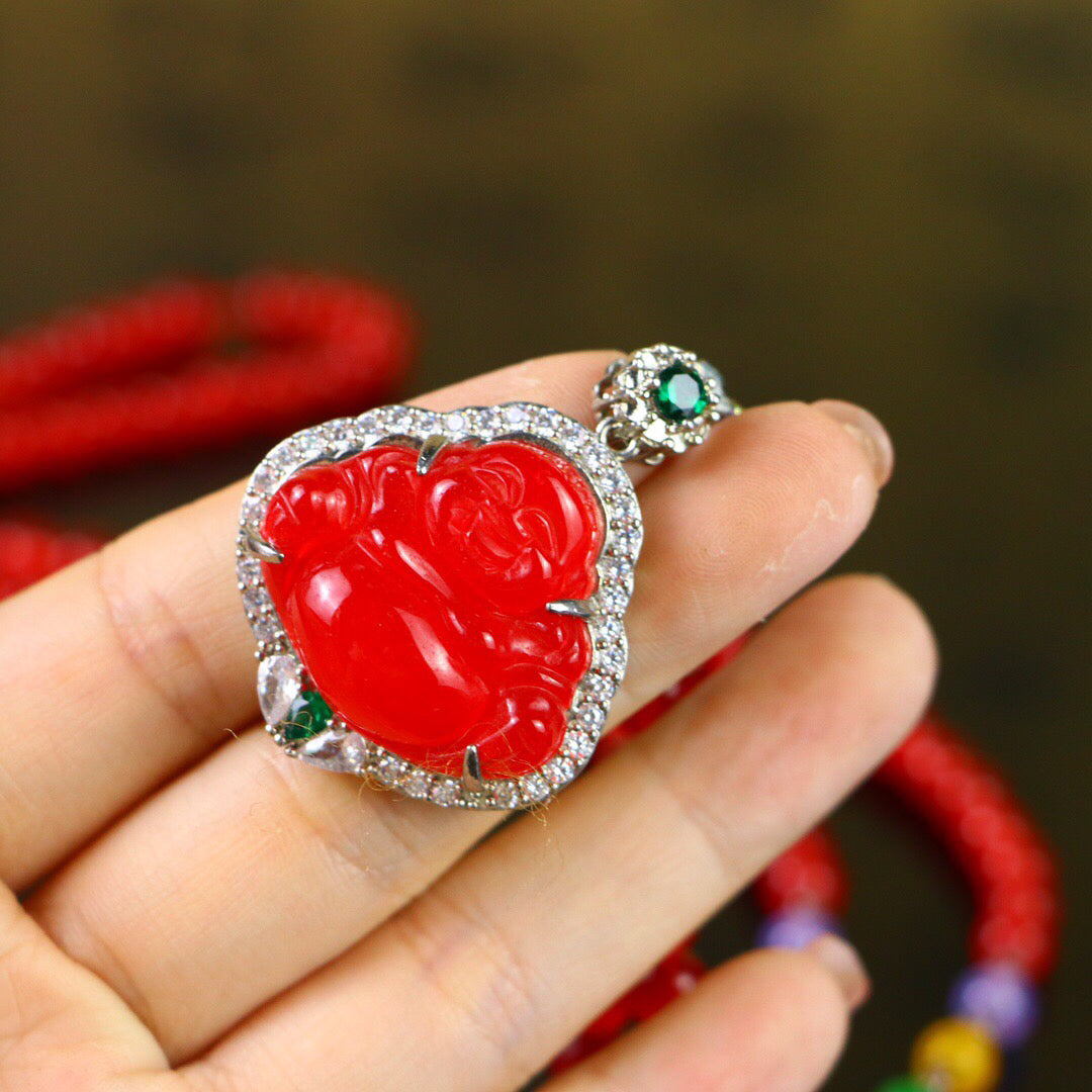 Chinese Antique High Ice [Maitreya Buddha]