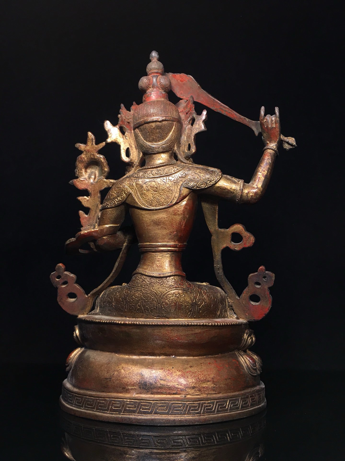 Chinese antique pure copper Bodhisattva statue