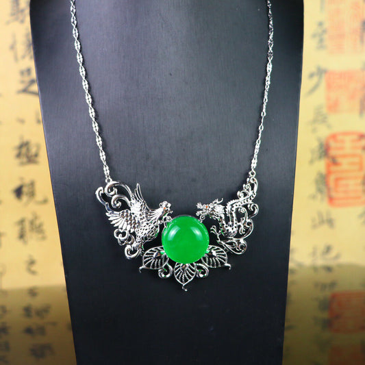 Chinese antique high ice necklace