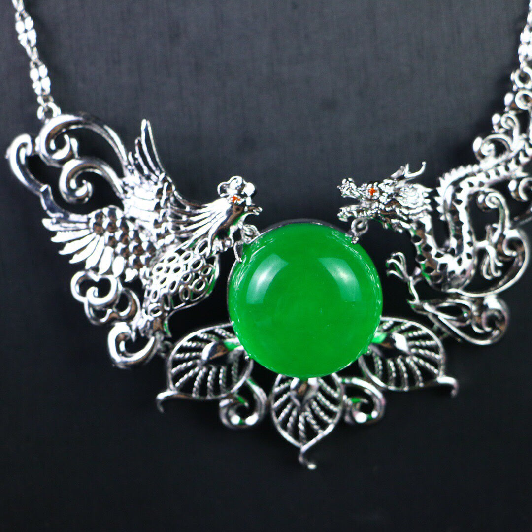 Chinese antique high ice necklace