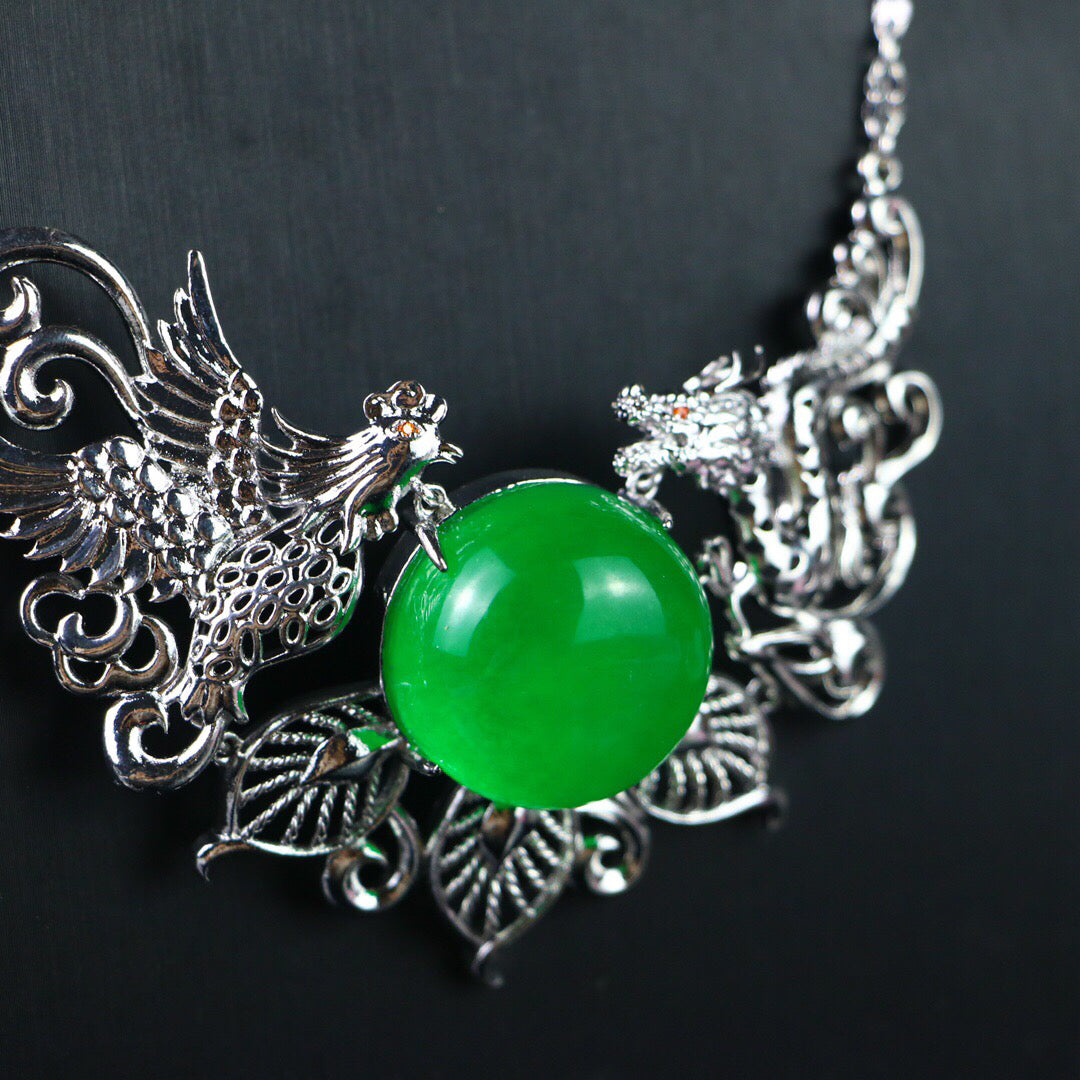Chinese antique high ice necklace