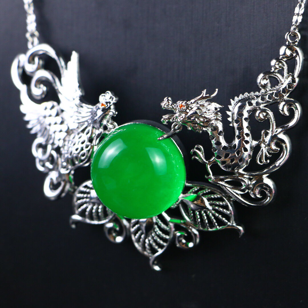 Chinese antique high ice necklace