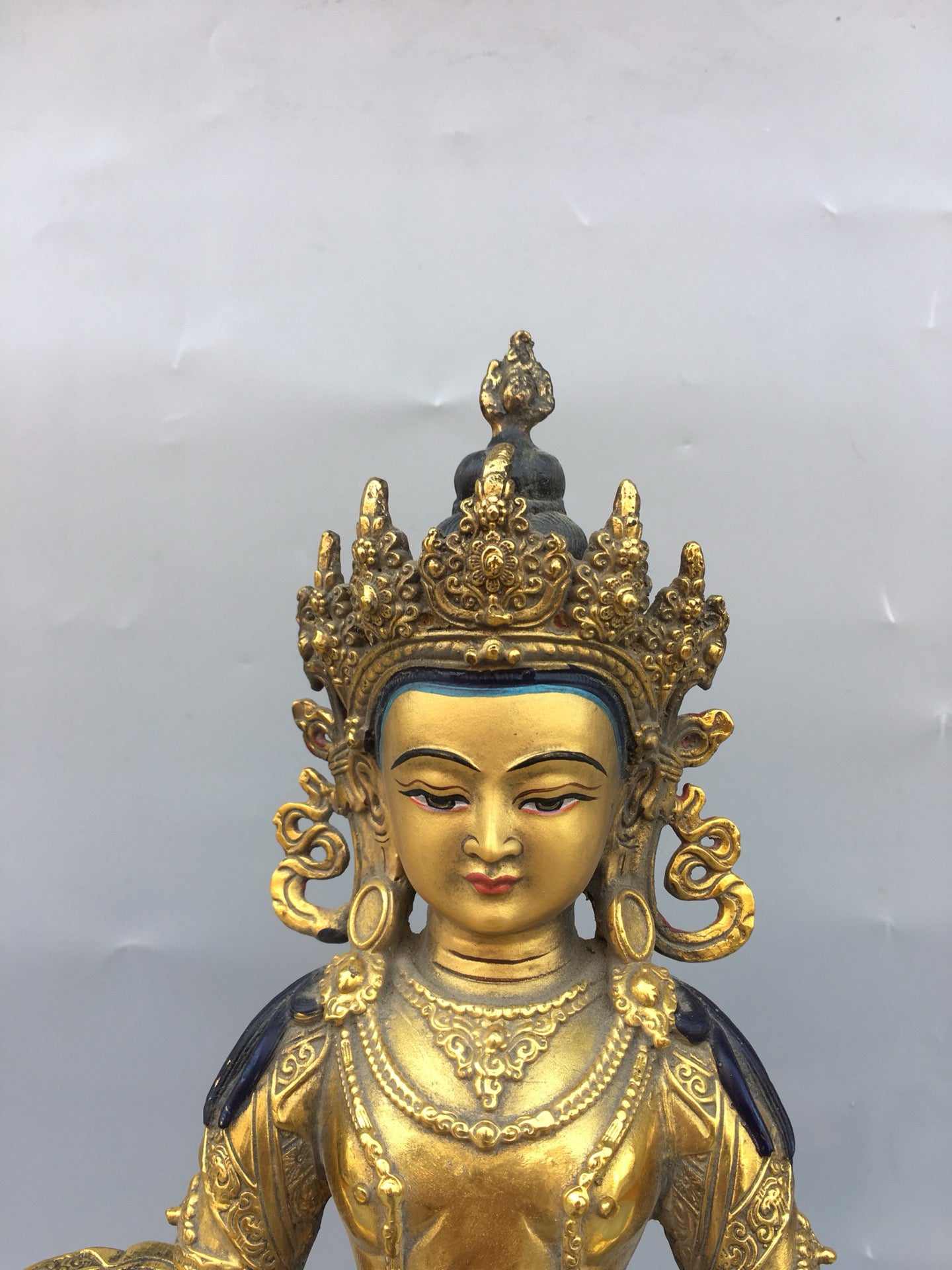 Chinese antique pure copper Bodhisattva statue