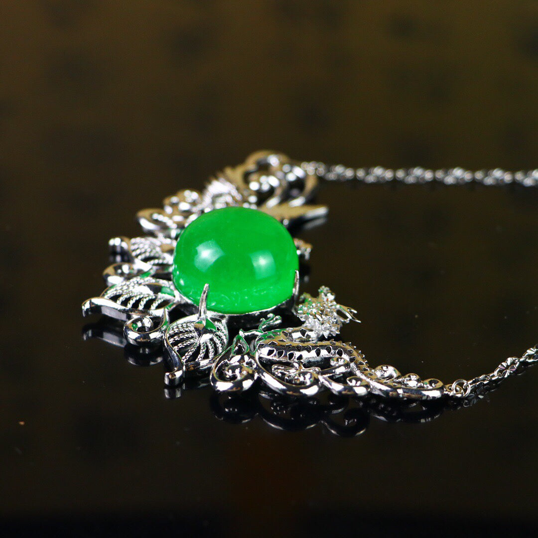 Chinese antique high ice necklace