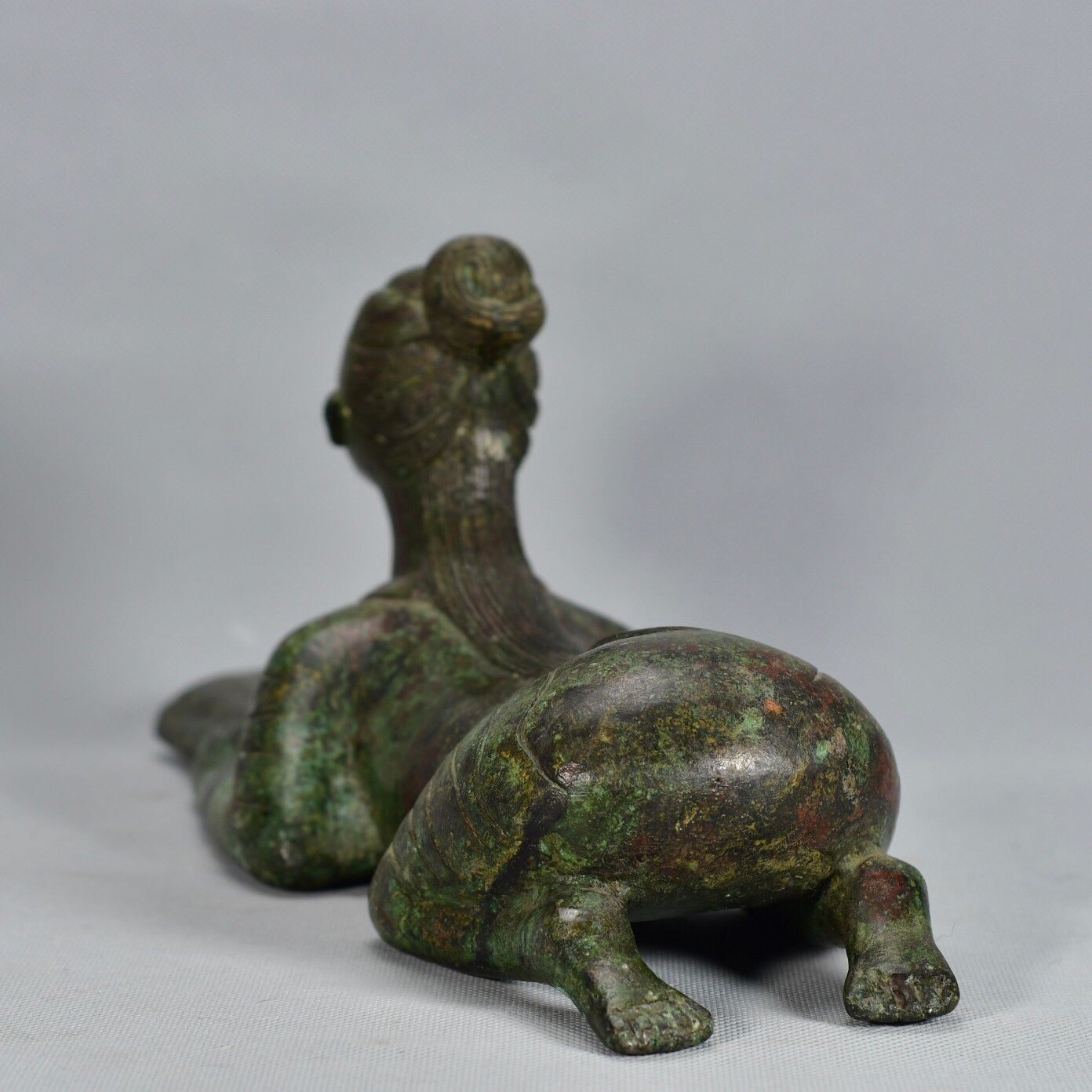 Chinese antique bronze maid