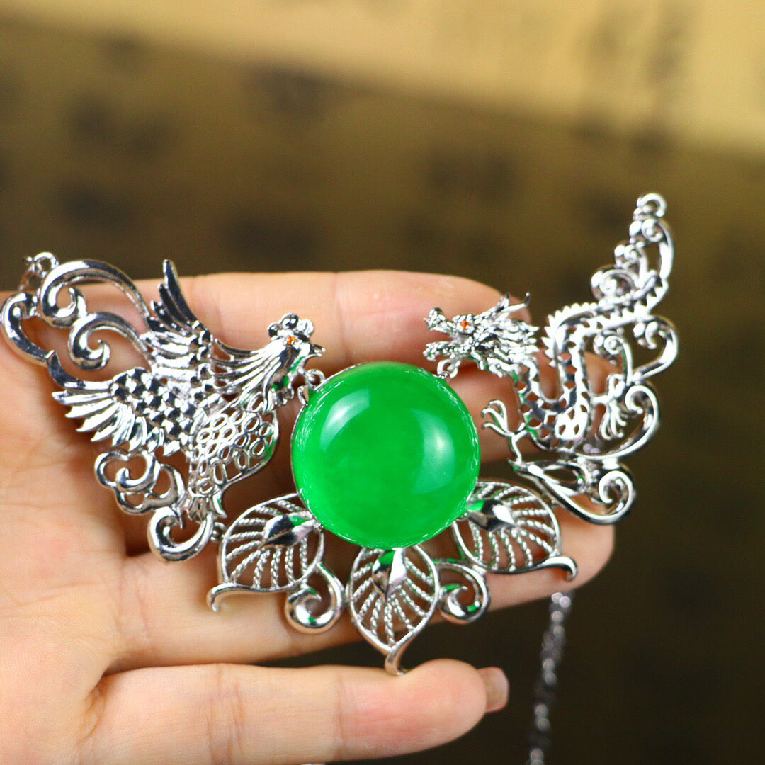 Chinese antique high ice necklace
