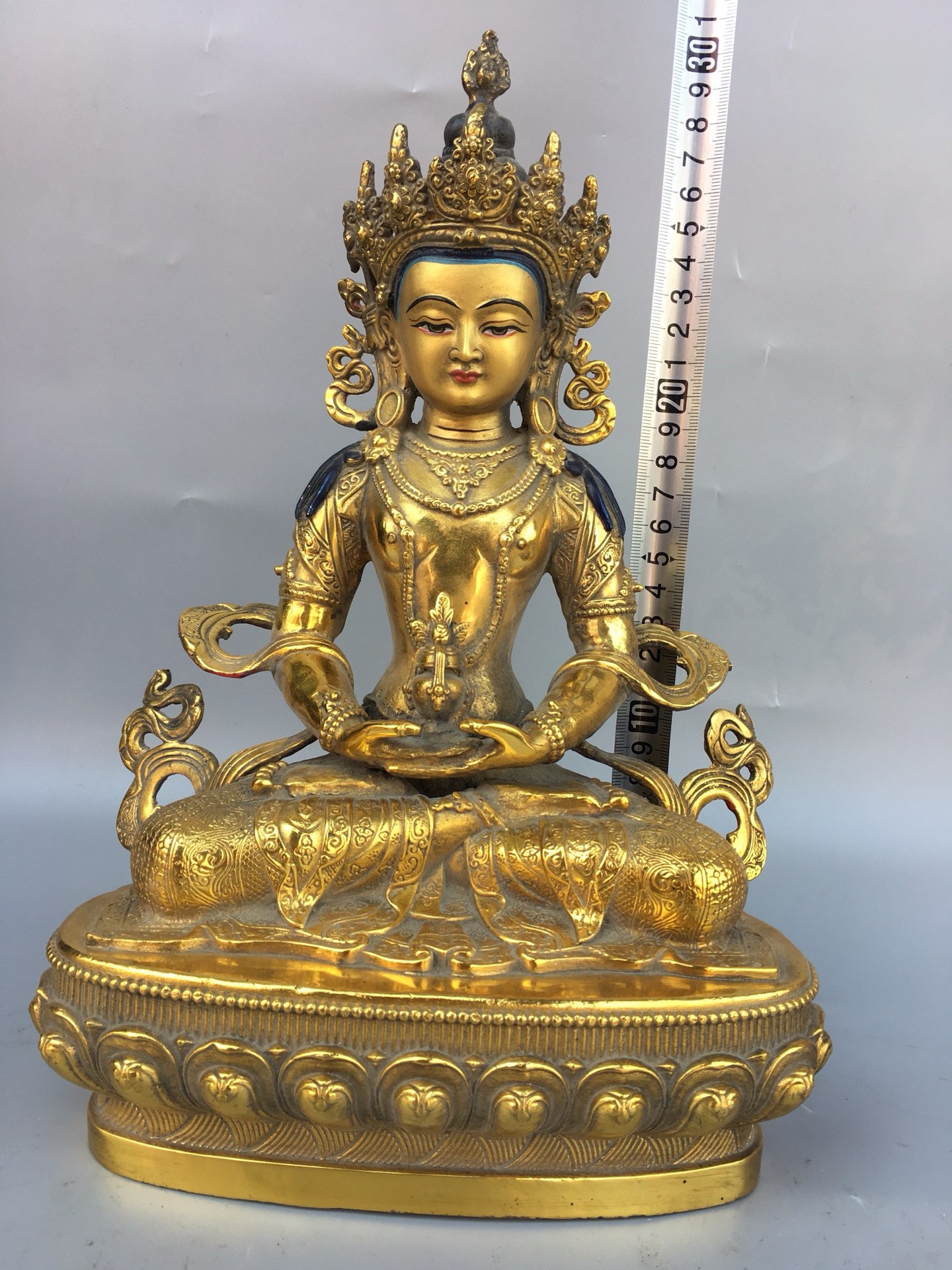 Chinese antique pure copper Bodhisattva statue