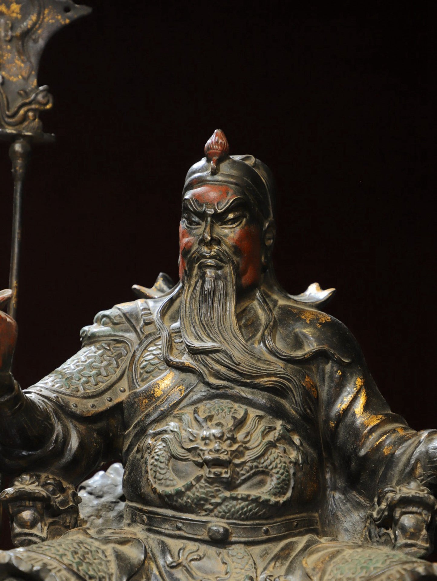 Bronze Tuo Jin [Guan Gong] Loyalty and Righteousness Thousand Autumn Buddha Statue