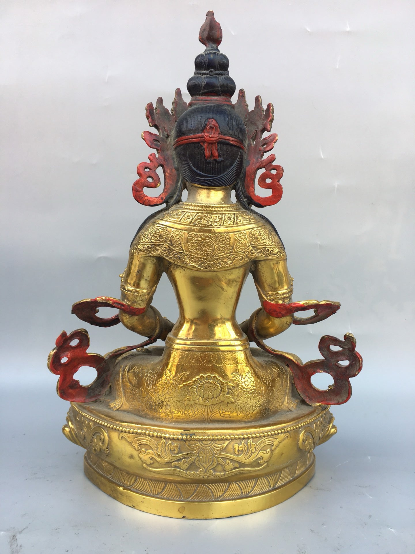 Chinese antique pure copper Bodhisattva statue