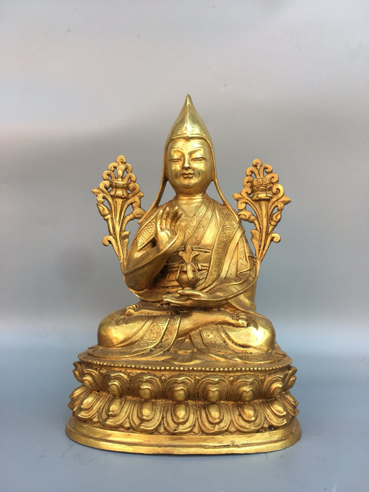 Chinese antique pure copper Bodhisattva statue
