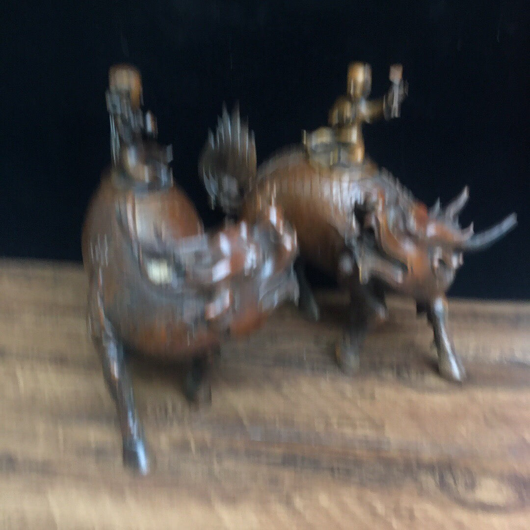 Chinese Antique Pure Copper Beast Stove