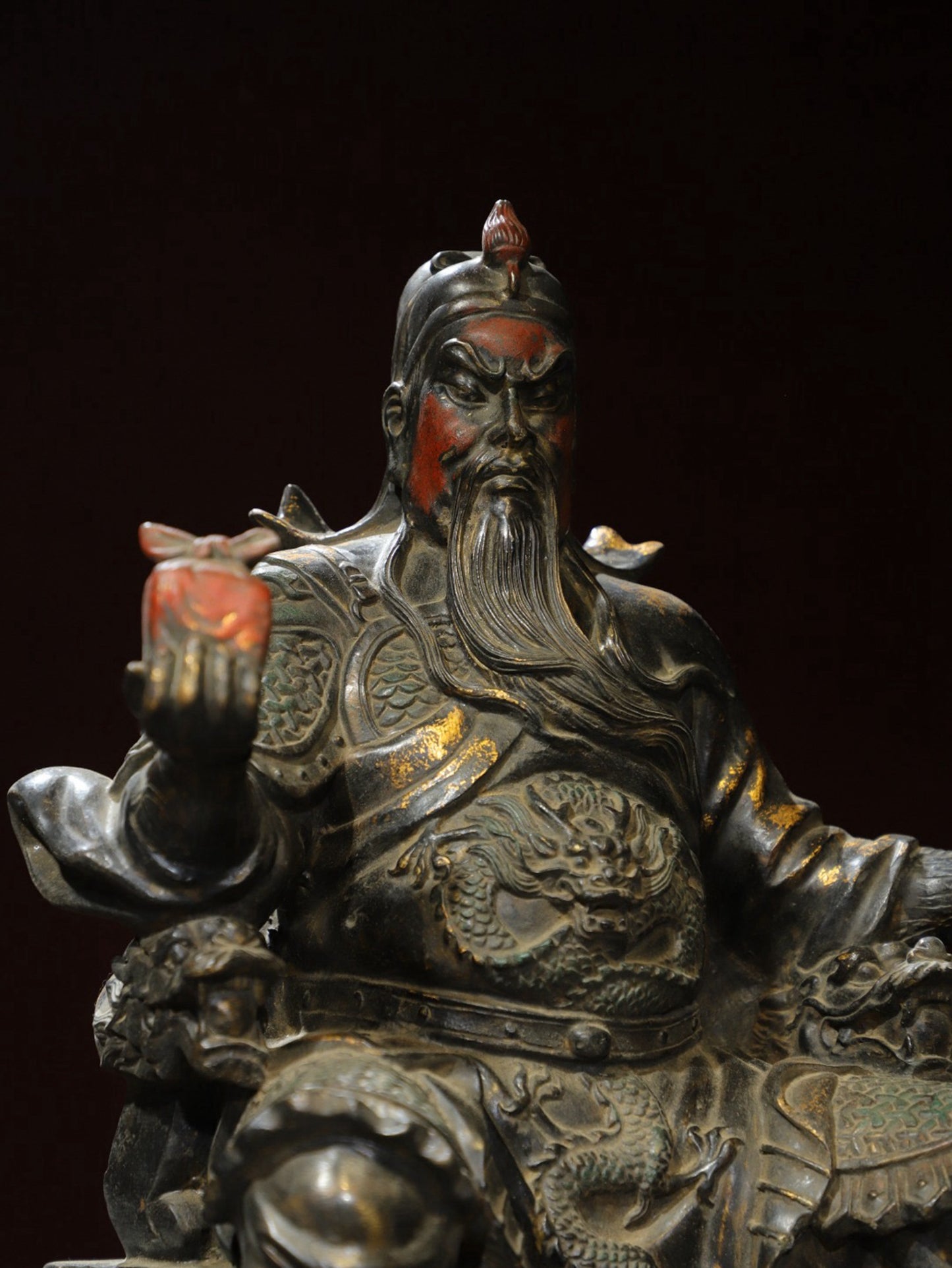 Bronze Tuo Jin [Guan Gong] Loyalty and Righteousness Thousand Autumn Buddha Statue