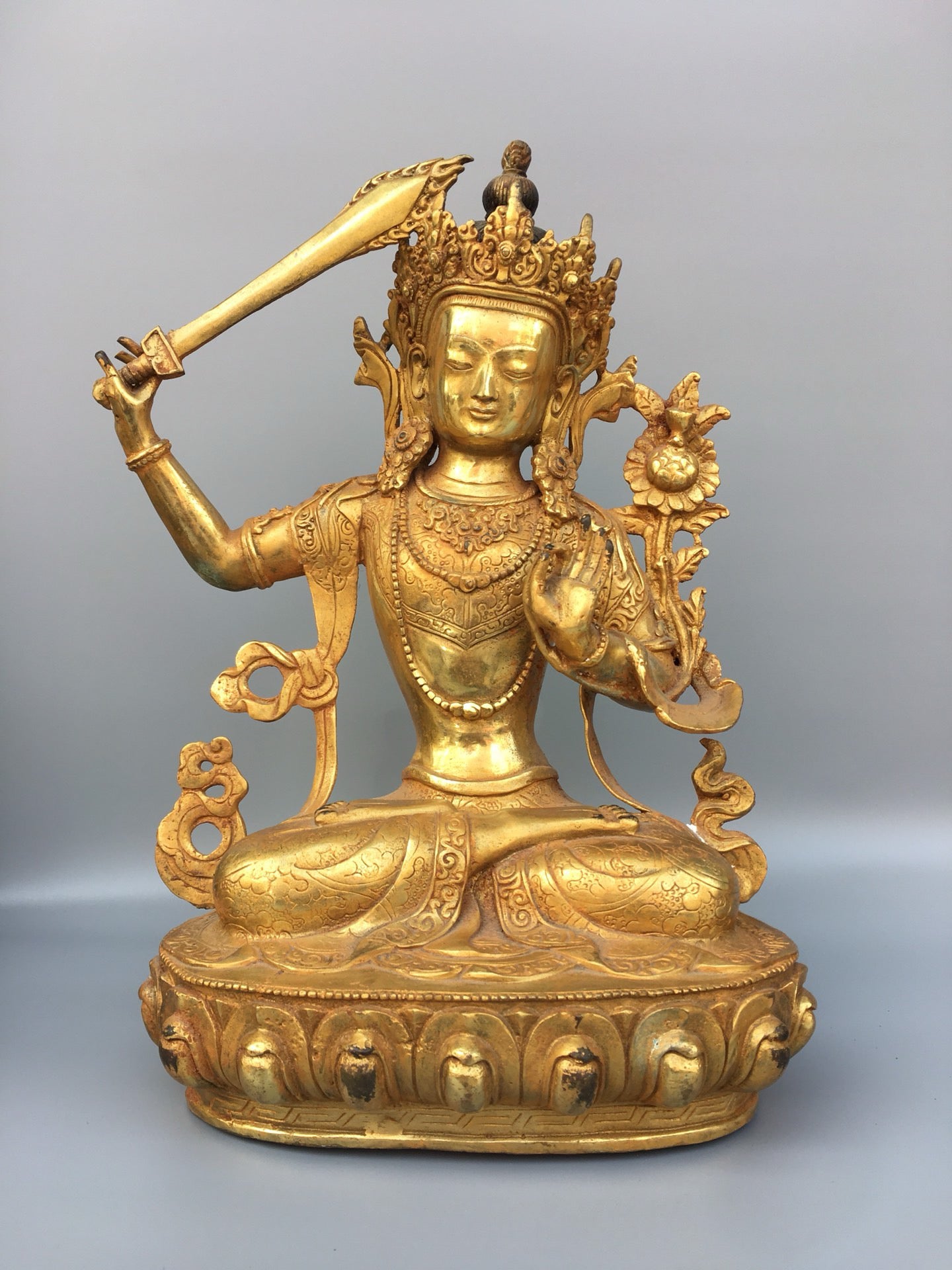 Chinese antique pure copper Buddha statue