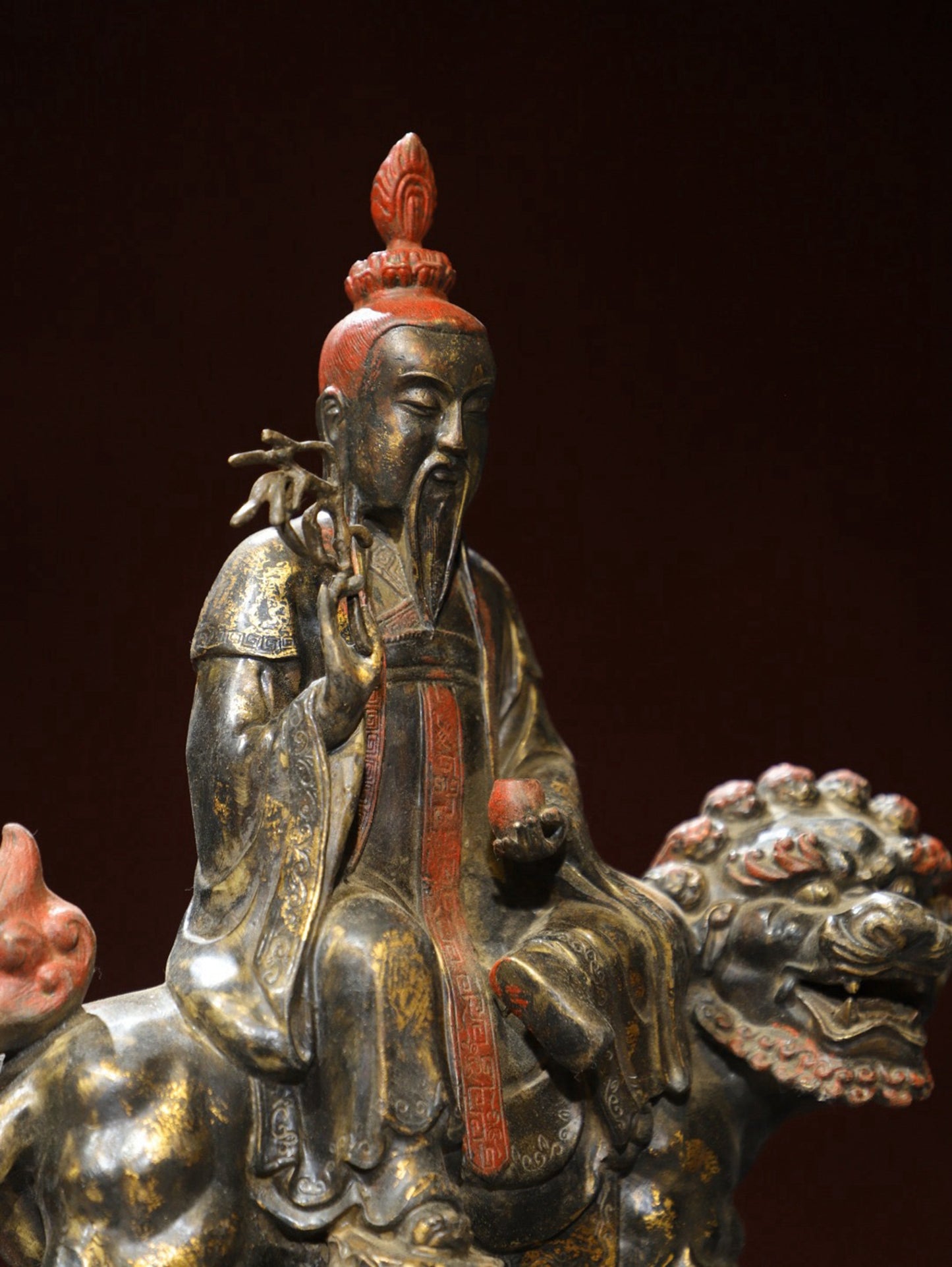 Bronze gilded statue of Taiyi Immortal Buddha