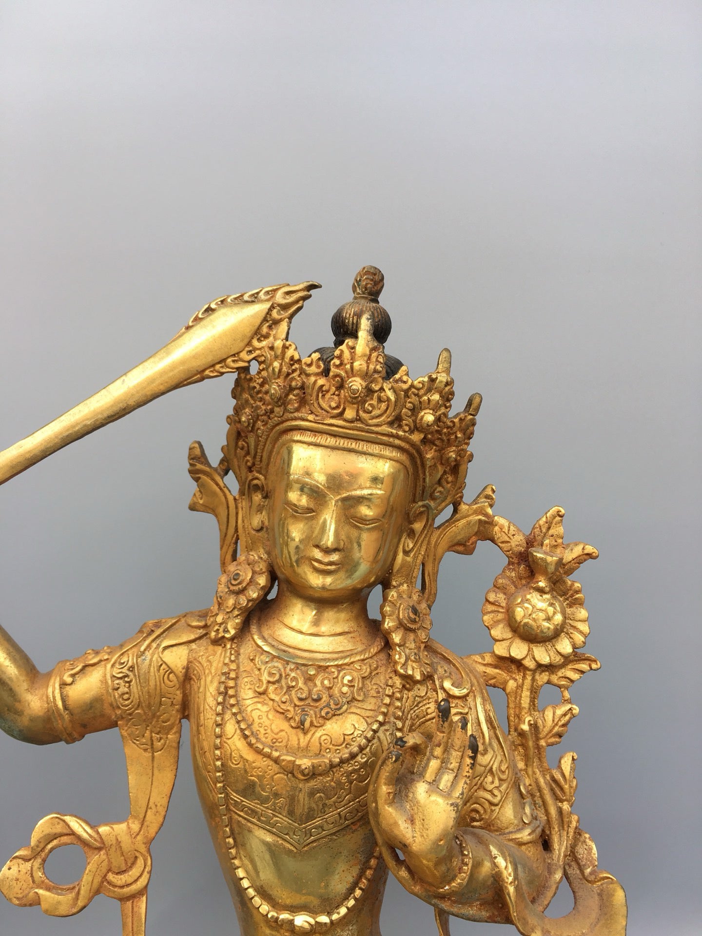 Chinese antique pure copper Buddha statue